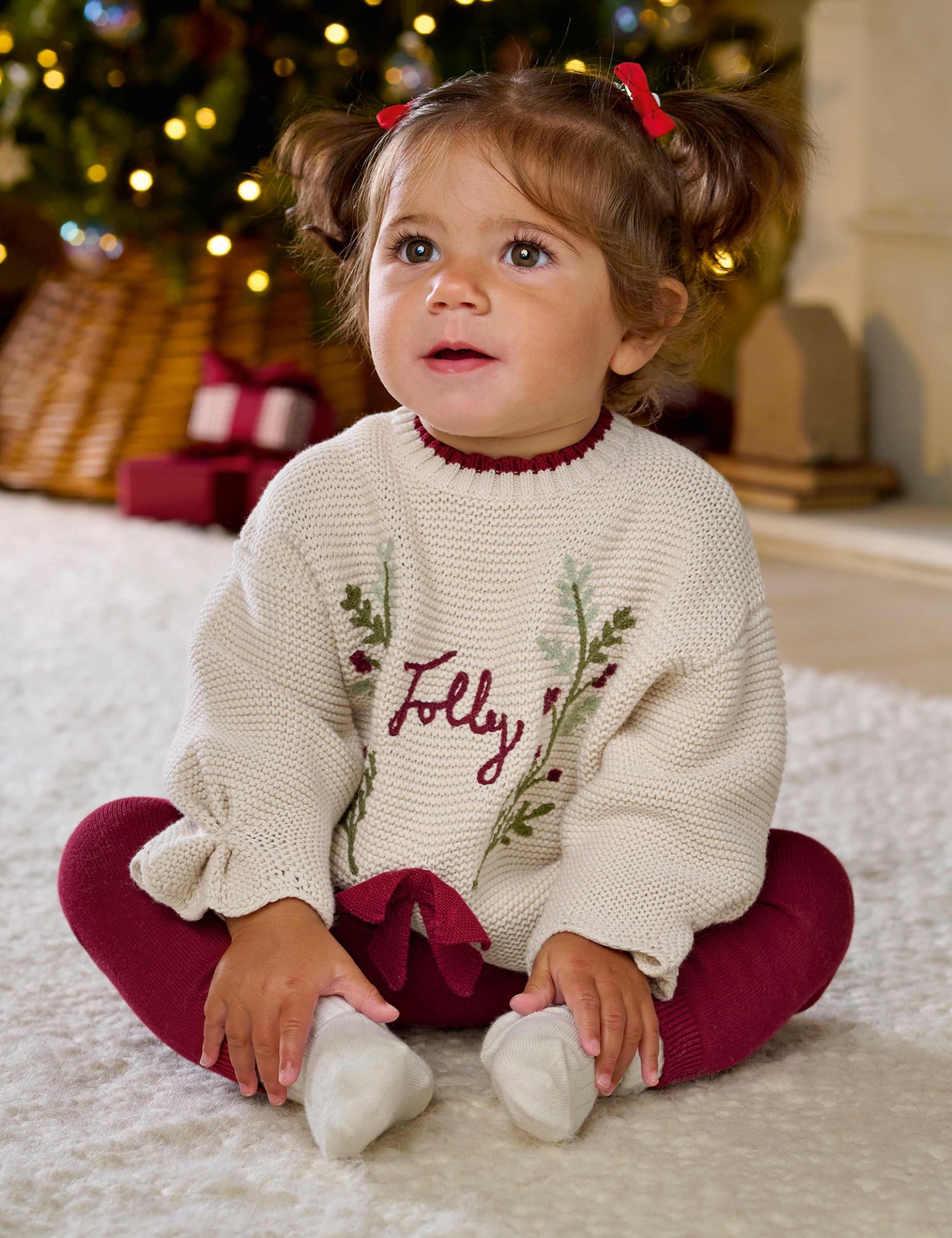 Pure Cotton Jolly Knitted Jumper And Leggings Set 4 of 9