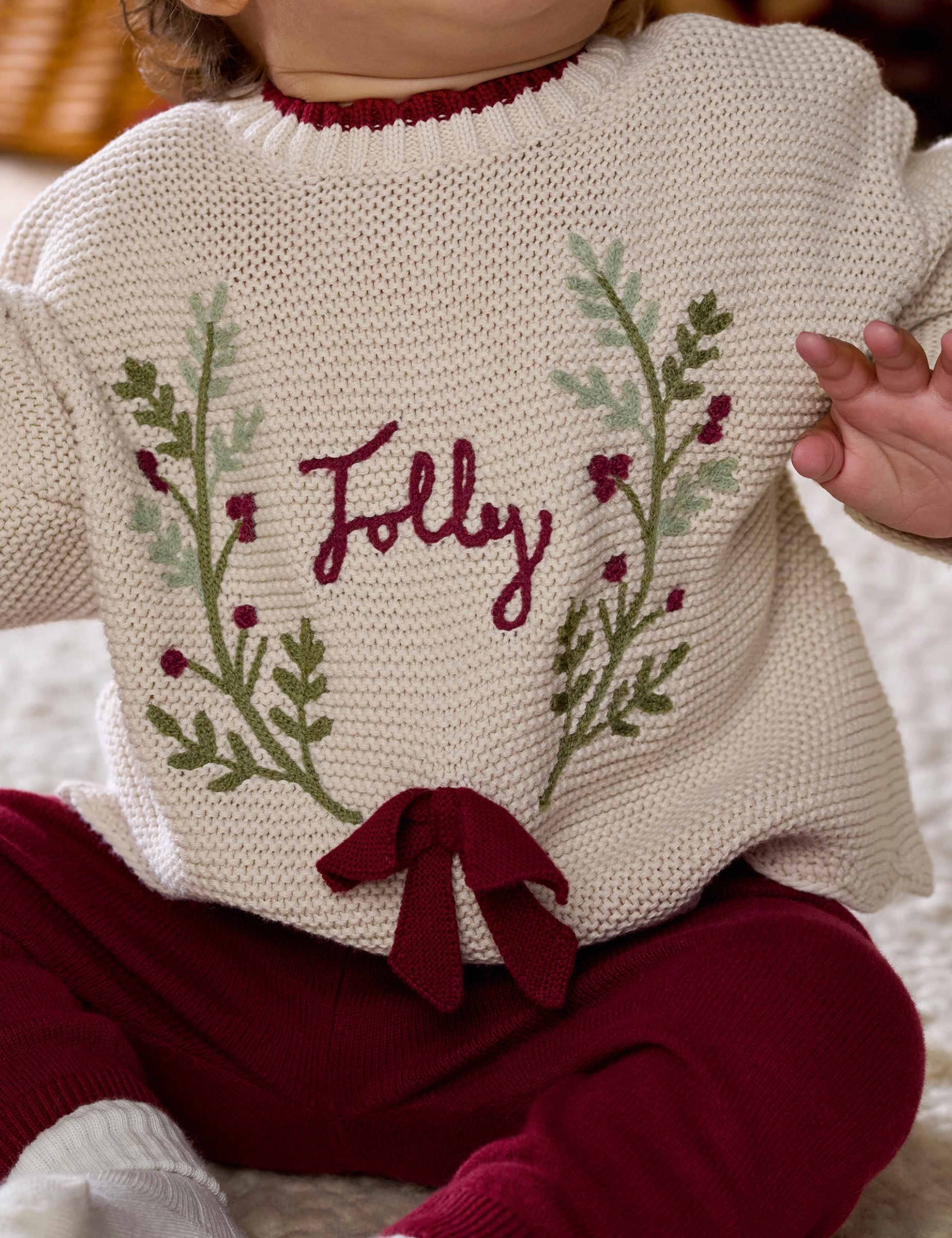 Pure Cotton Jolly Knitted Jumper And Leggings Set 6 of 9