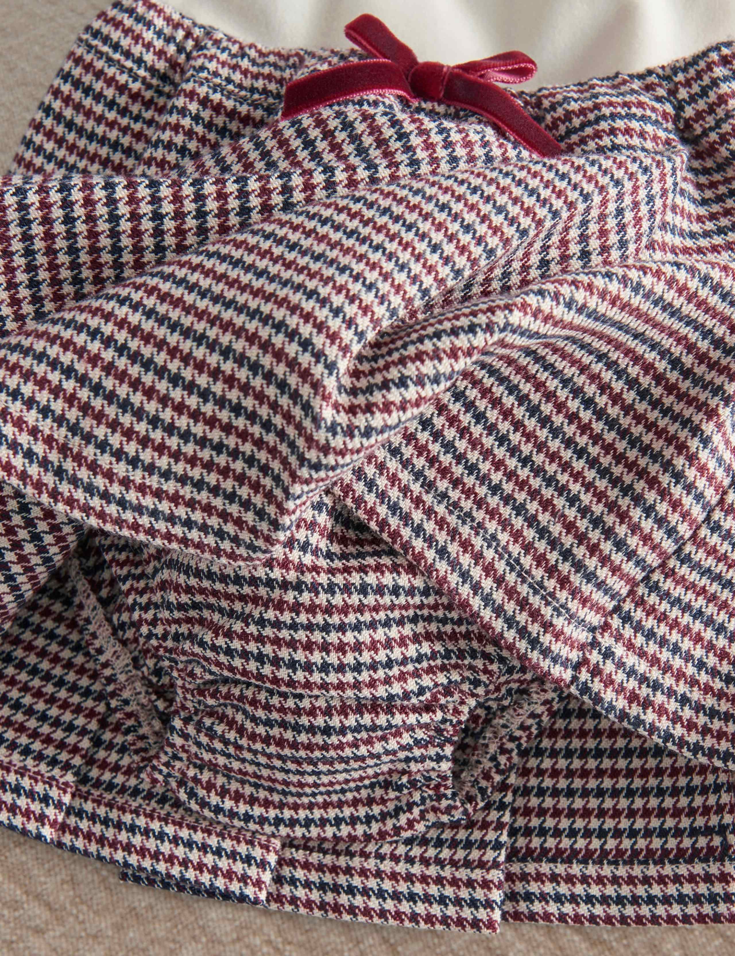 Velour Houndstooth Bodysuit & Skirt Set 5 of 5