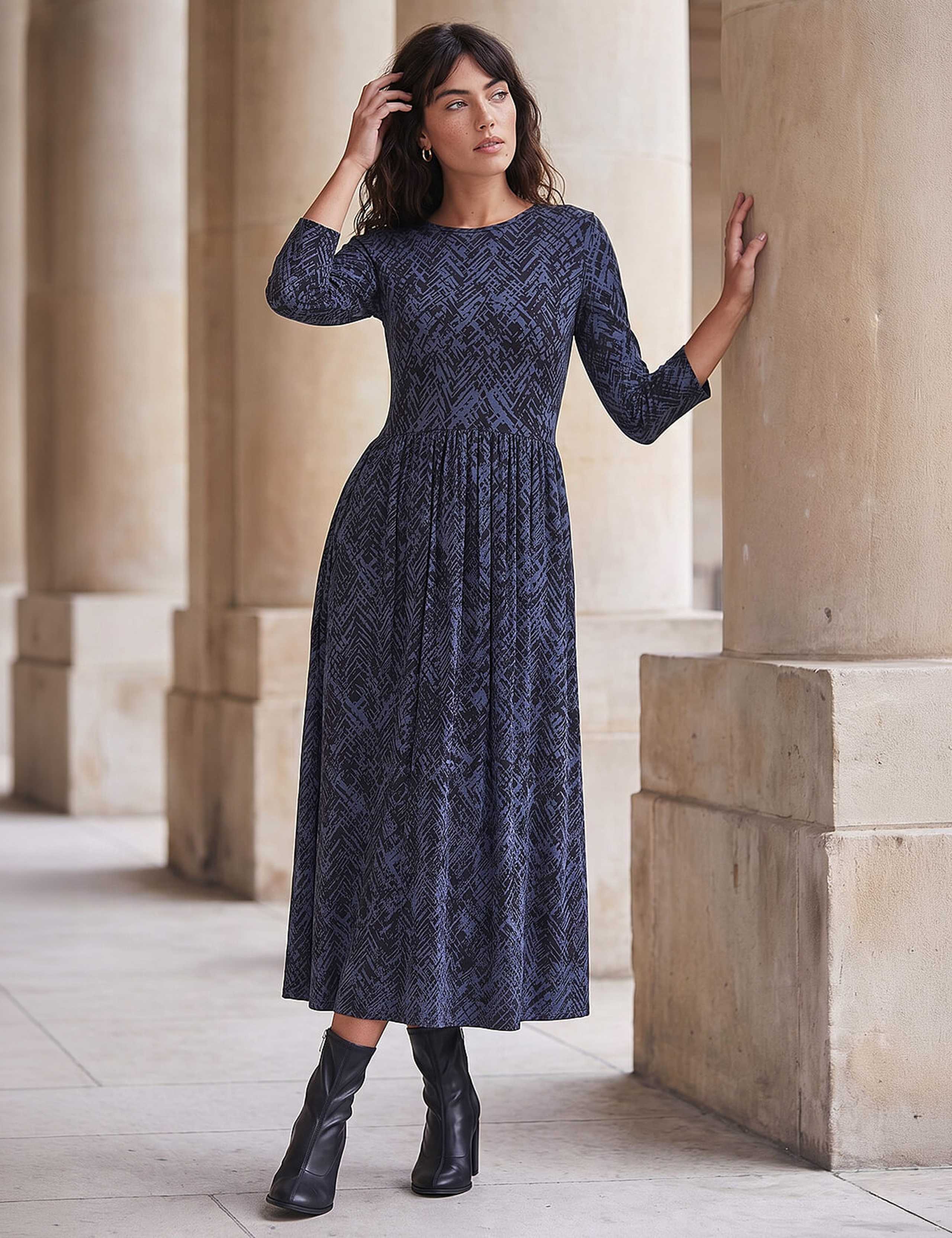 Printed Midi Dress 1 of 4