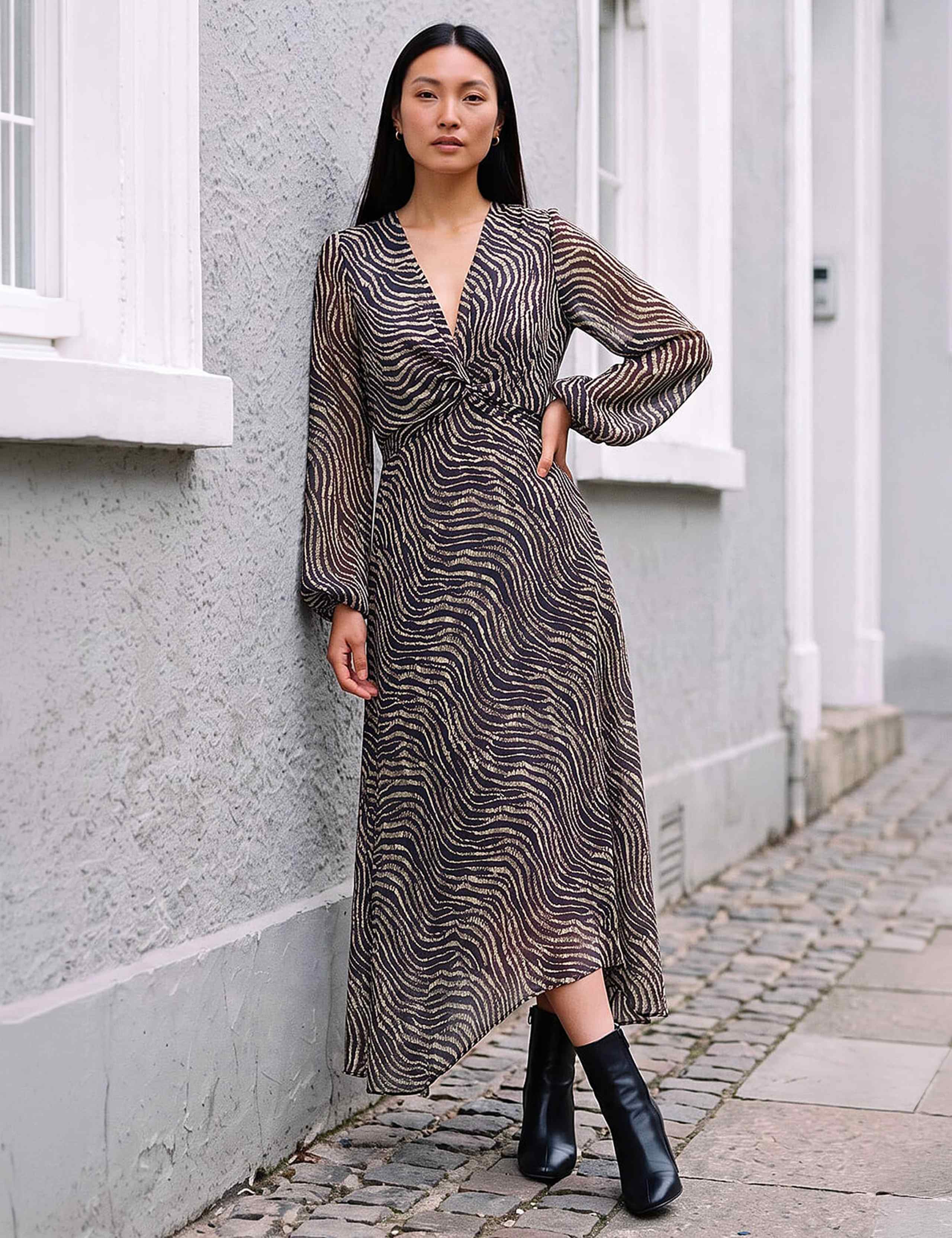 Animal Twist Front Dress 2 of 4