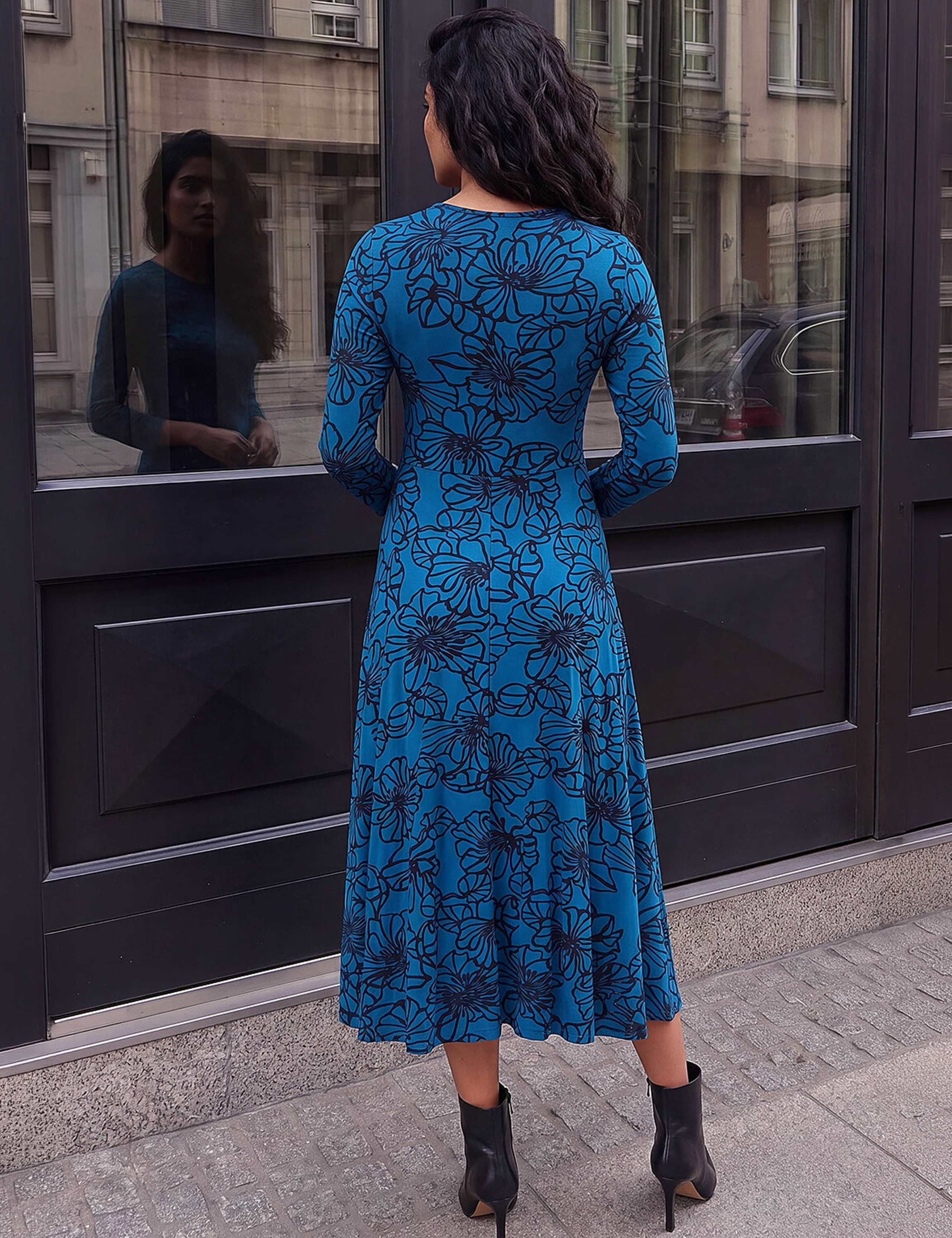 Asymmetric Hem Midi Dress 3 of 4