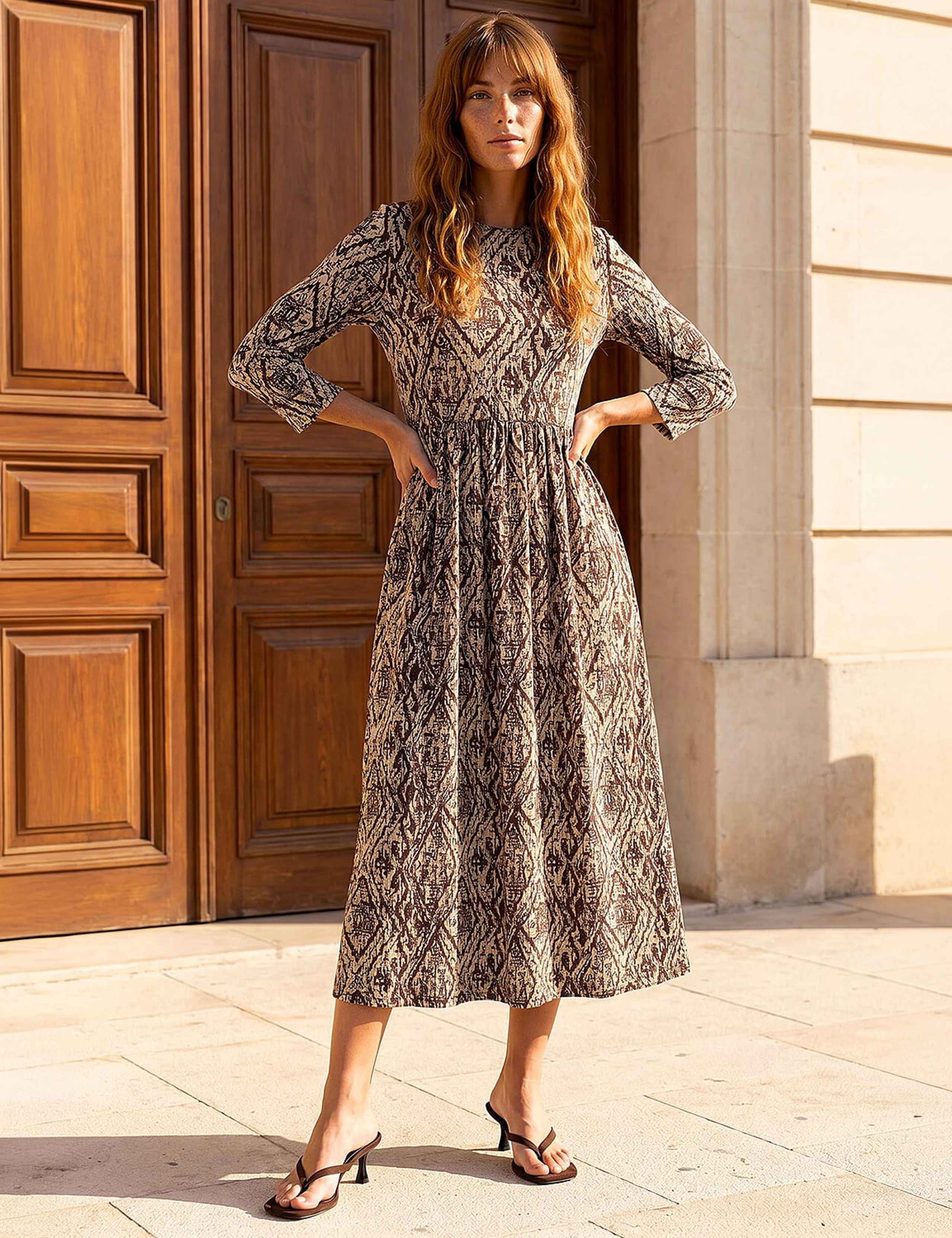 Aztec Print Midi Dress 2 of 4