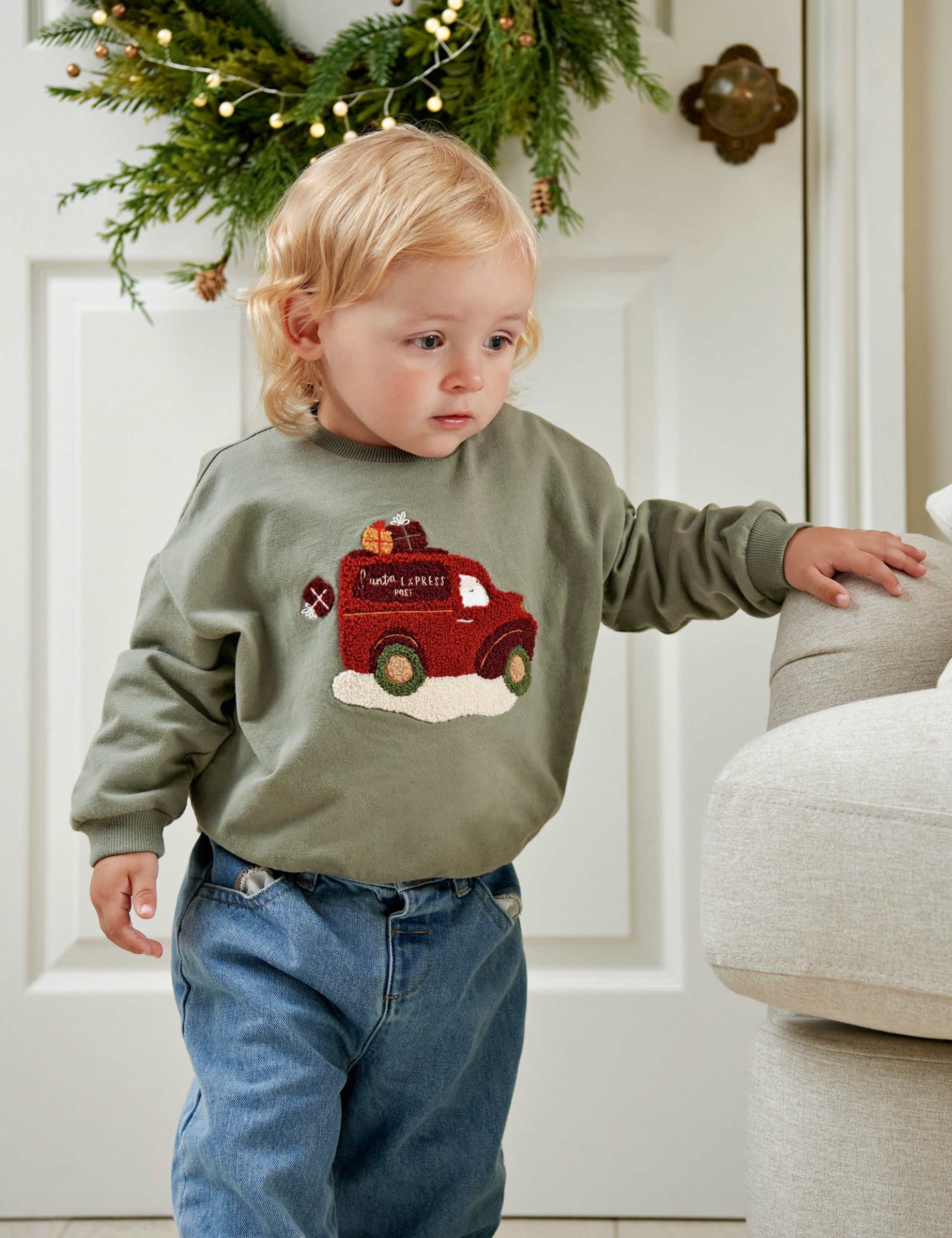 Pure Cotton Christmas Sweatshirt 1 of 8