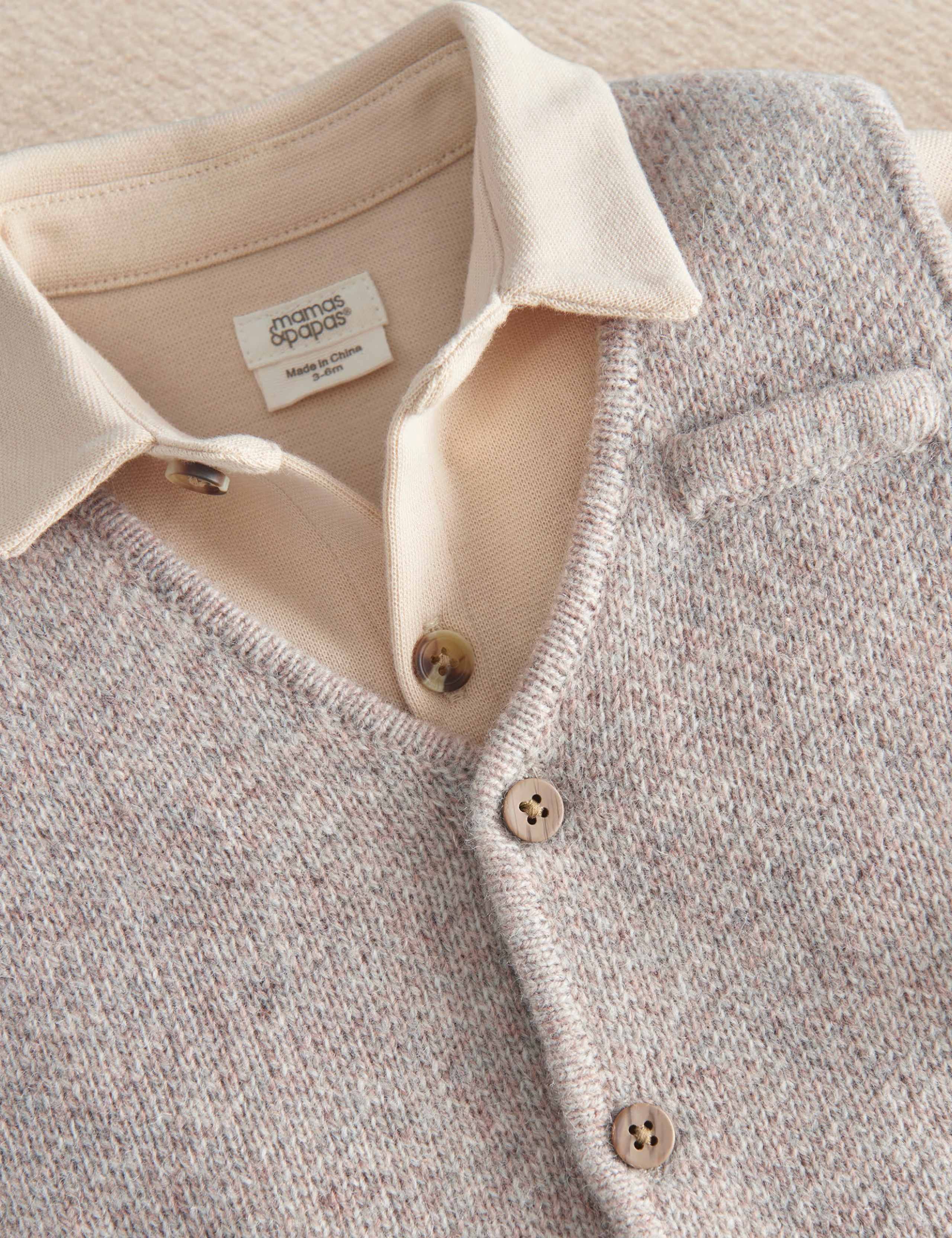Wool Blend Knitted Waistcoat & Shirt Set 4 of 4