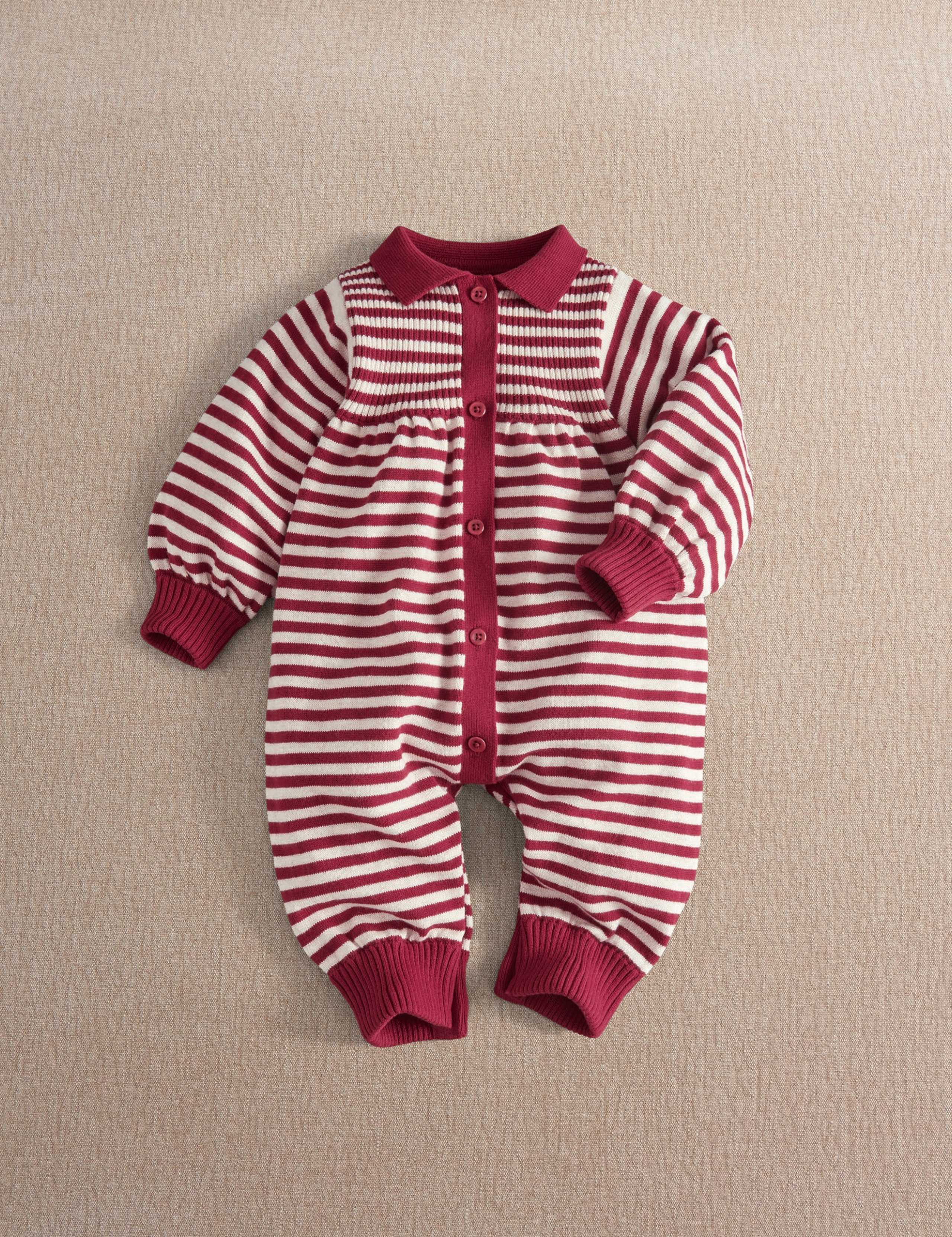Pure Cotton Striped Christmas Romper 3 of 8