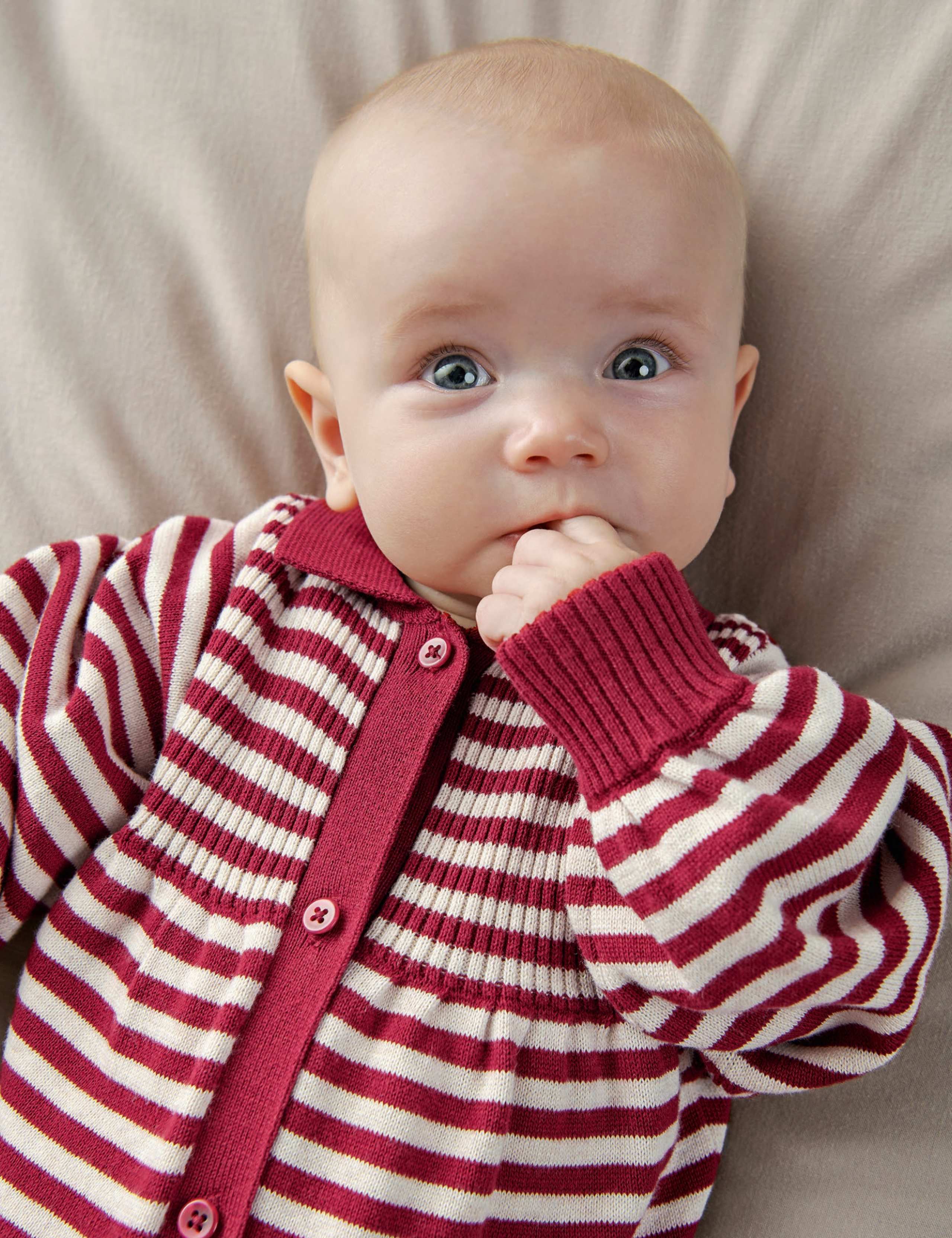 Pure Cotton Striped Christmas Romper 4 of 8