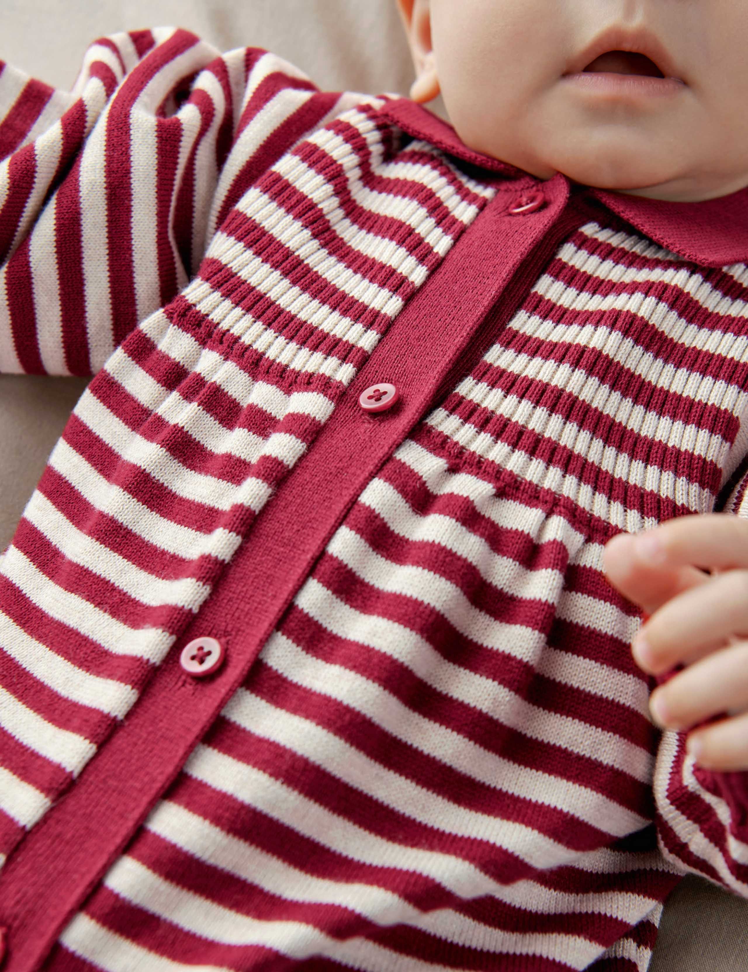 Pure Cotton Striped Christmas Romper 5 of 8