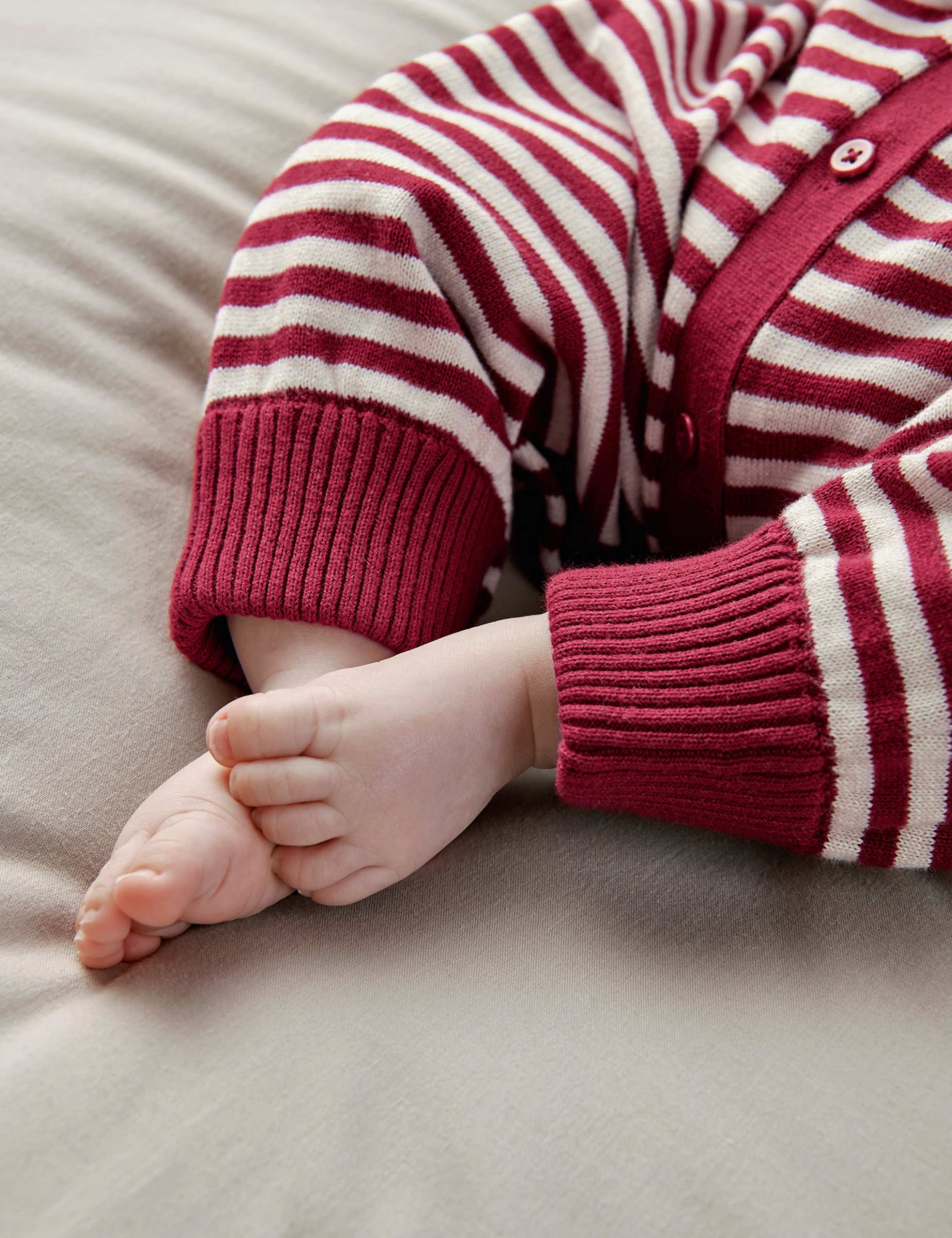 Pure Cotton Striped Christmas Romper 6 of 8