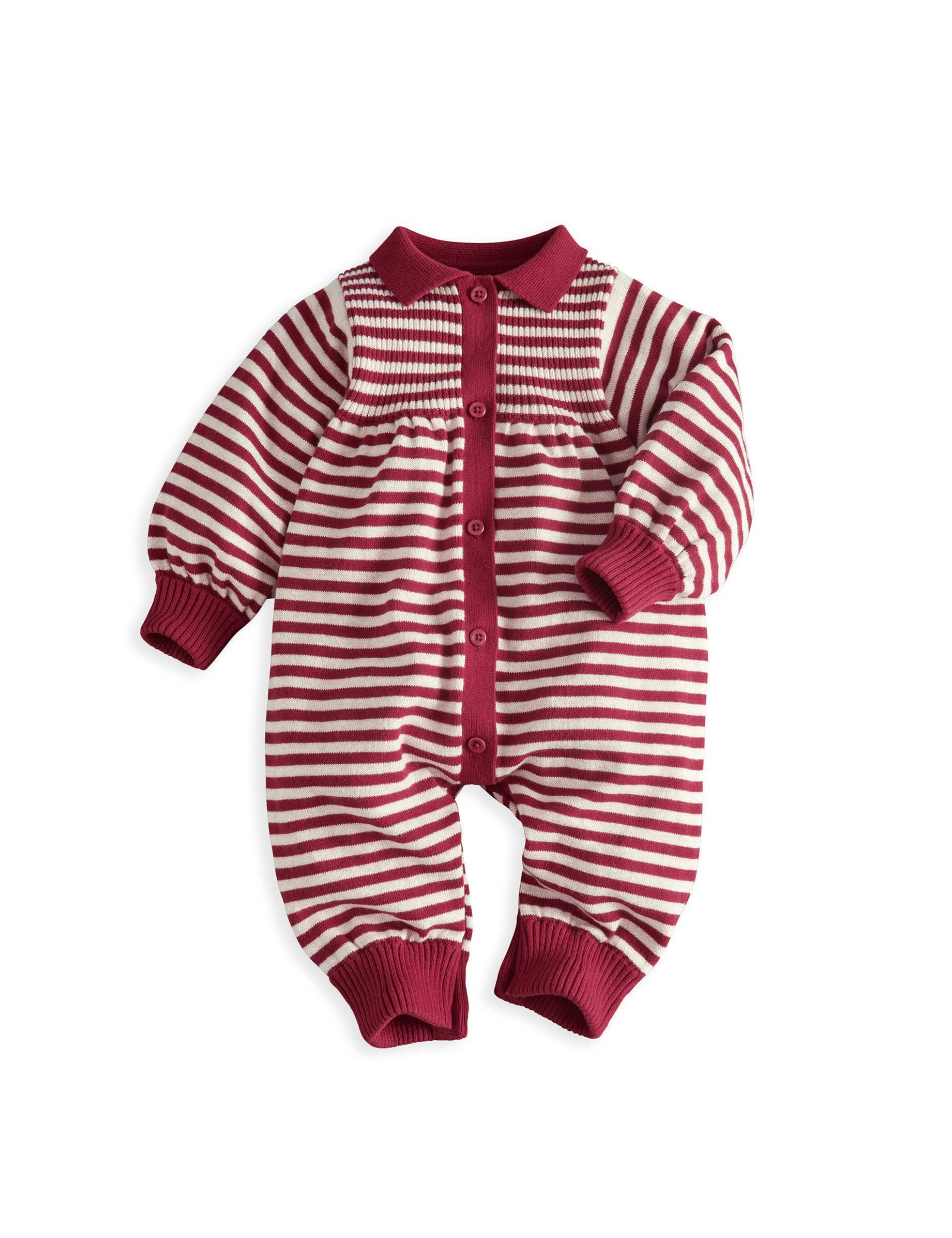 Pure Cotton Striped Christmas Romper 2 of 8