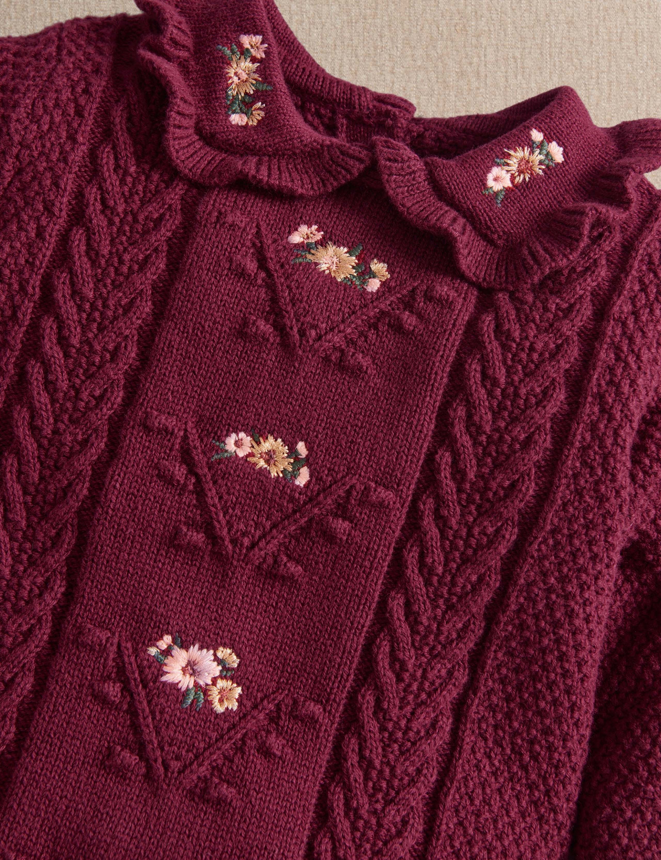 Pure Cotton Flower Embroidered Knitted Romper 4 of 6