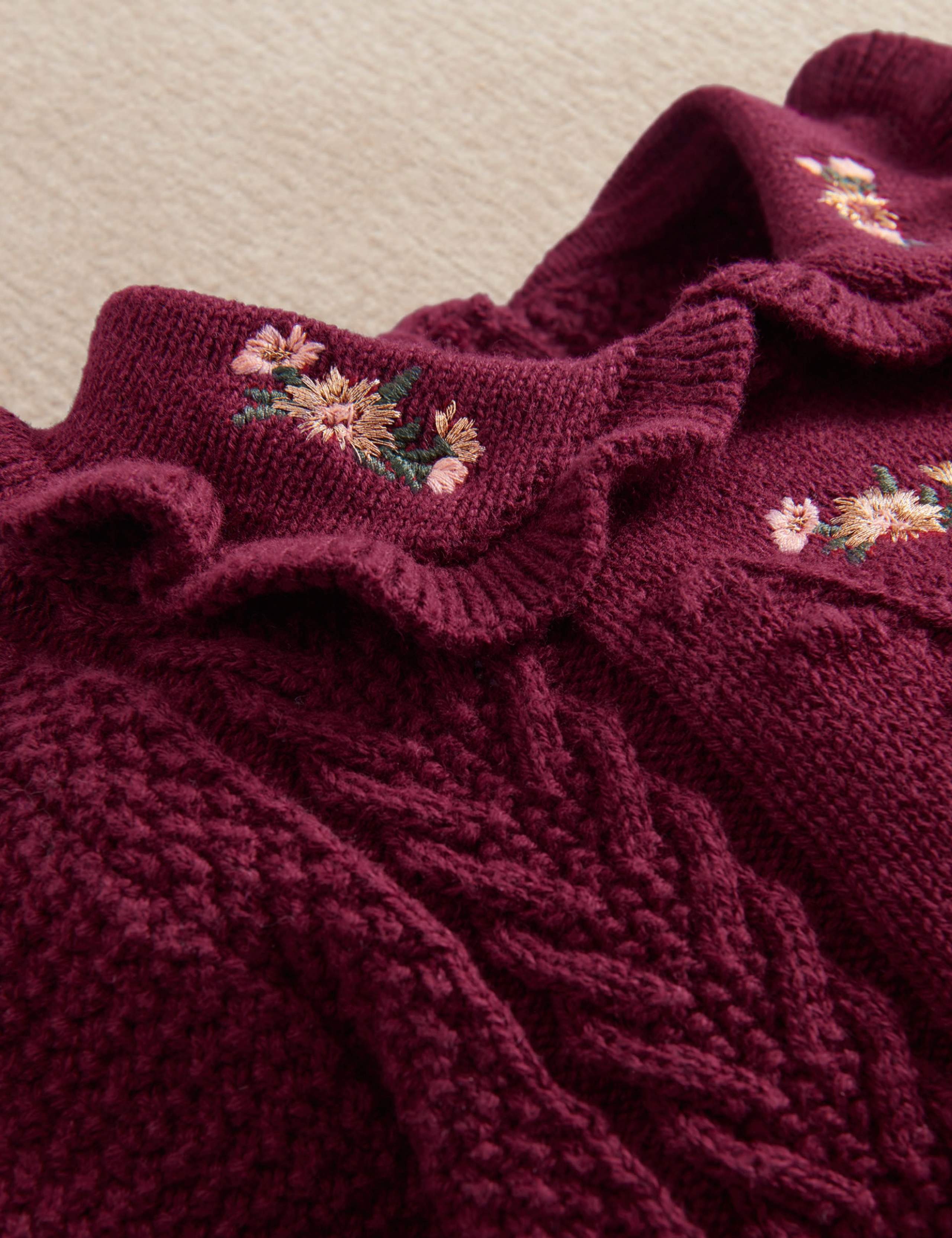 Pure Cotton Flower Embroidered Knitted Romper 5 of 6
