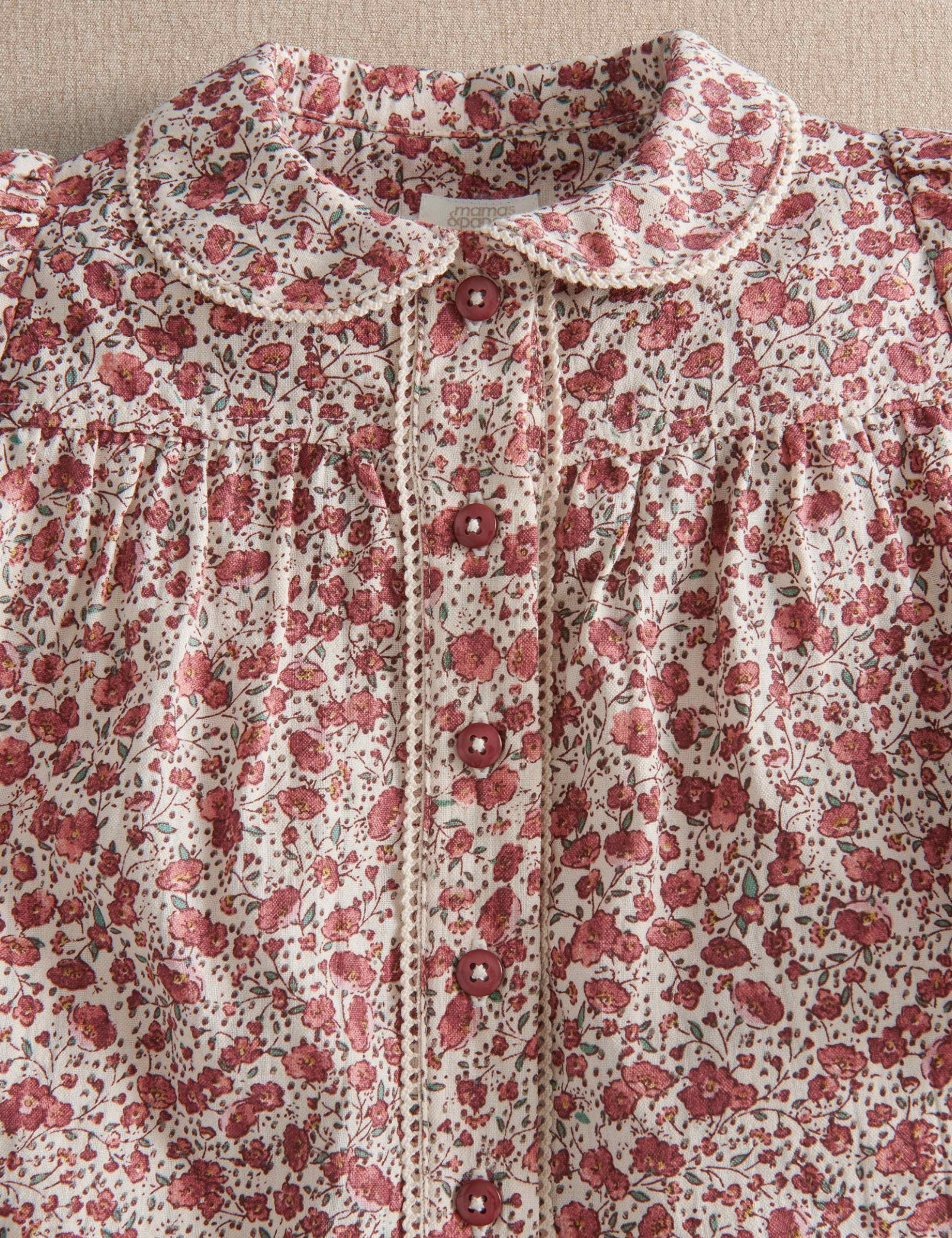 Pure Cotton Floral Pyjama Set 3 of 4
