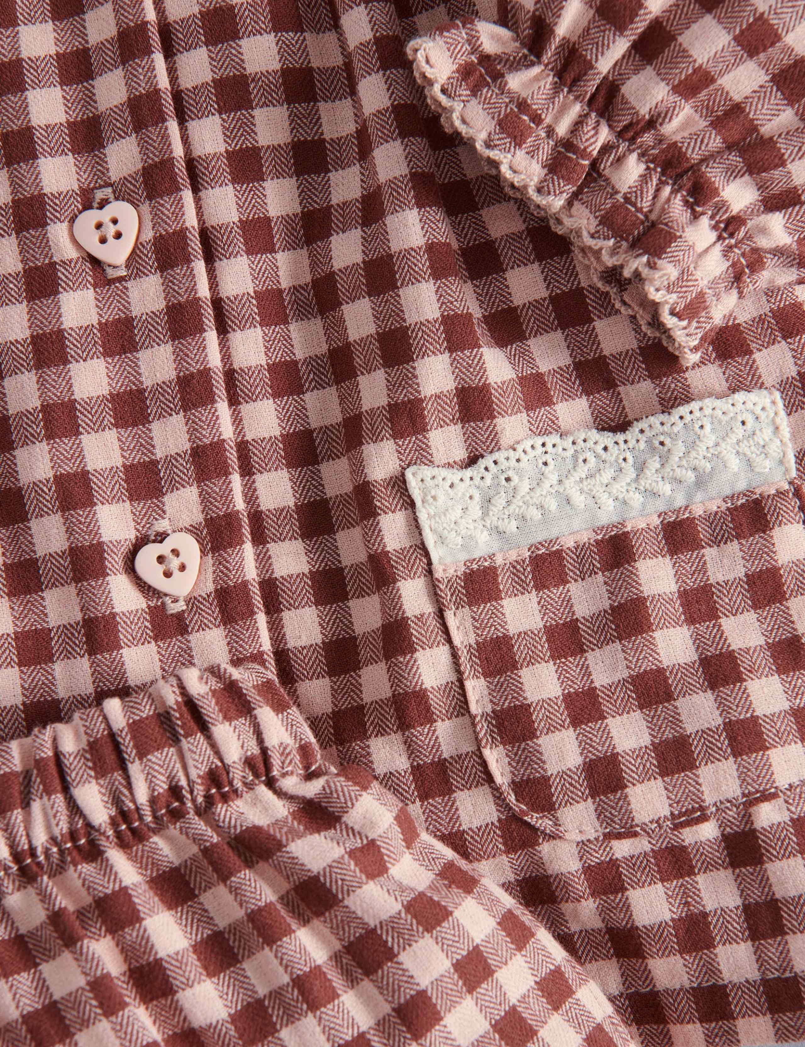 Pure Cotton Checked Pyjama Set 4 of 4