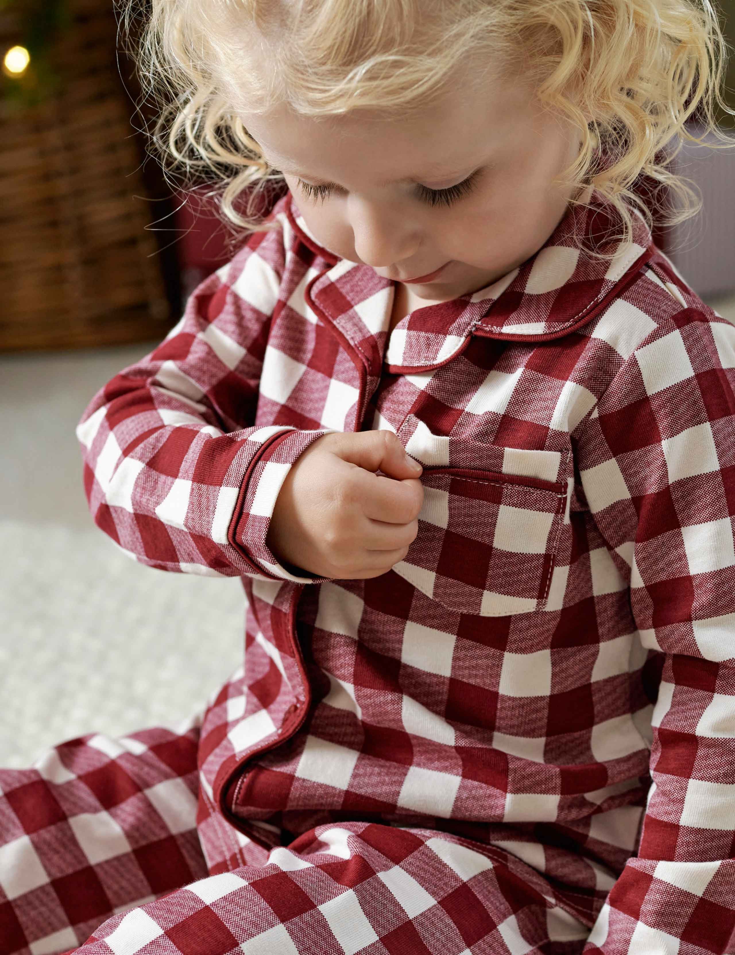 Pure Cotton Gingham Check Pyjama Set (0-3 Yrs) 5 of 9