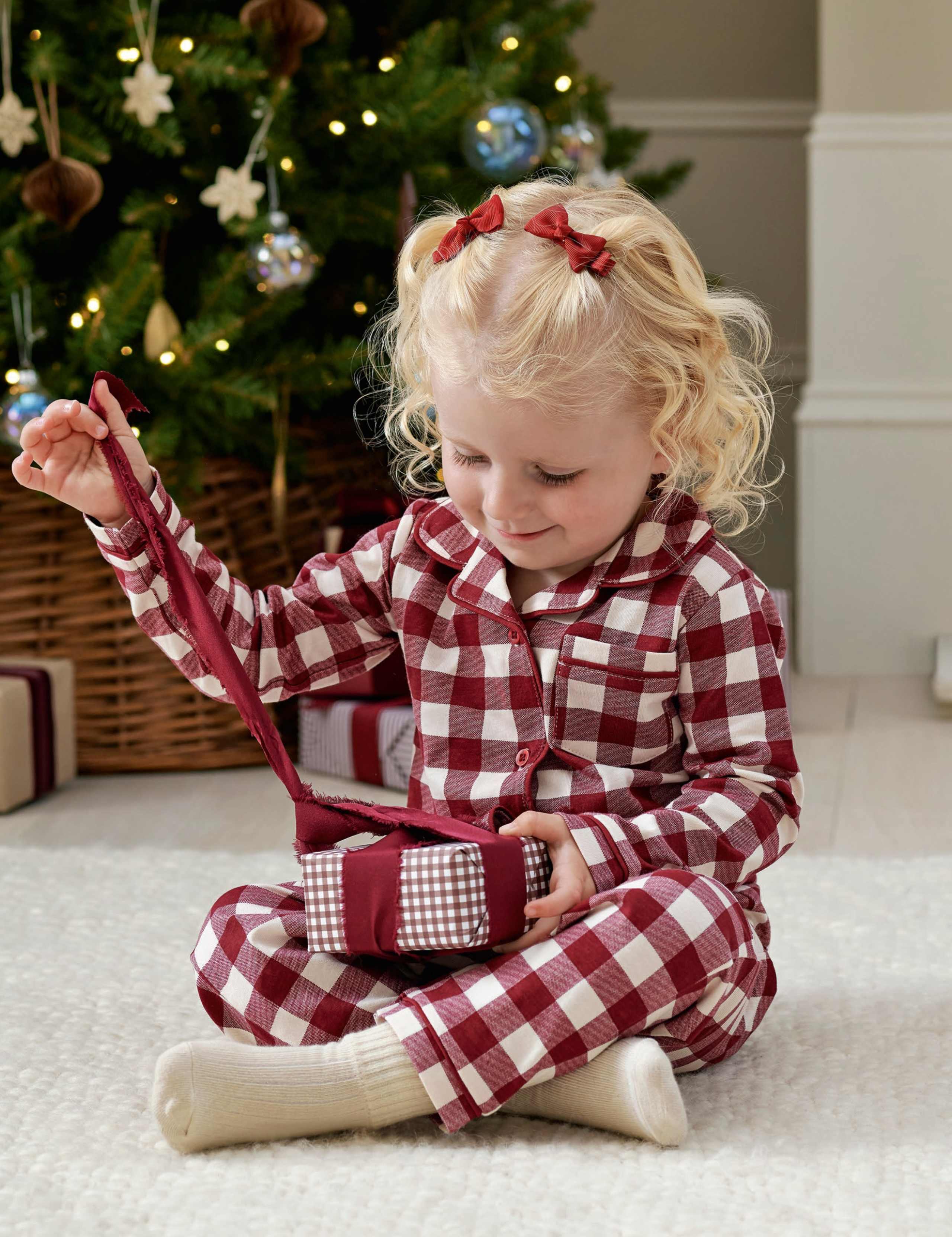 Pure Cotton Gingham Check Pyjama Set (0-3 Yrs) 6 of 9
