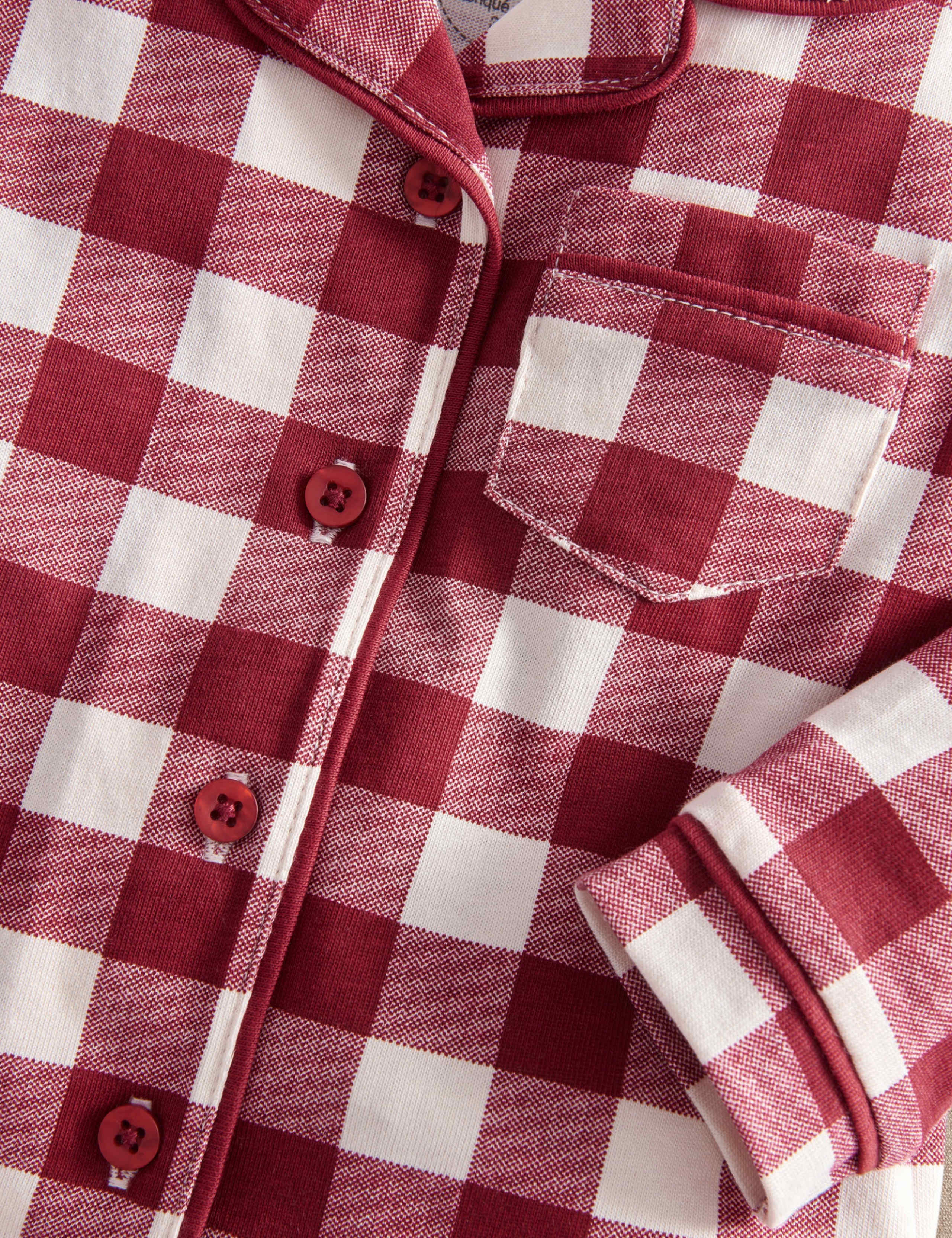 Pure Cotton Gingham Check Pyjama Set (0-3 Yrs) 8 of 9