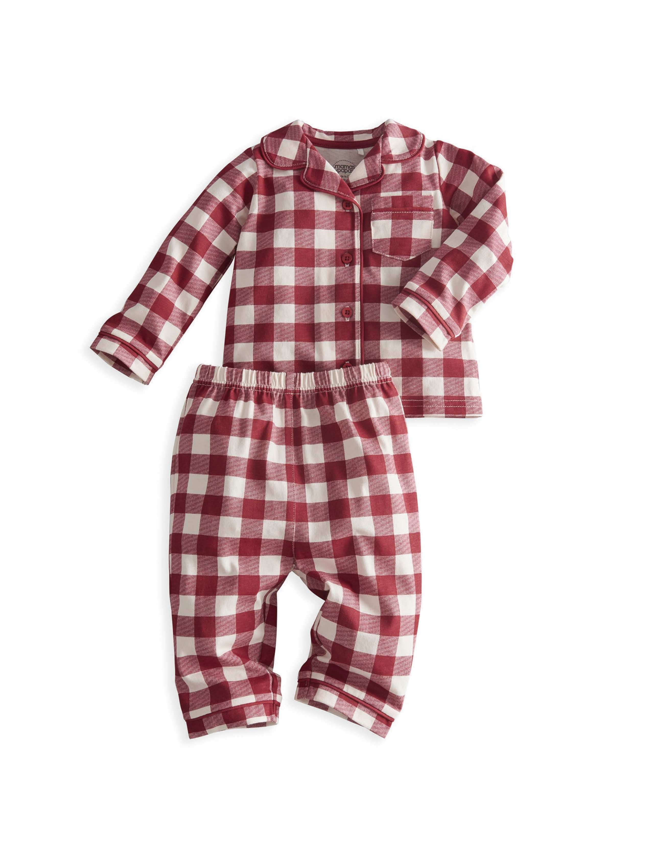 Pure Cotton Gingham Check Pyjama Set (0-3 Yrs) 2 of 9