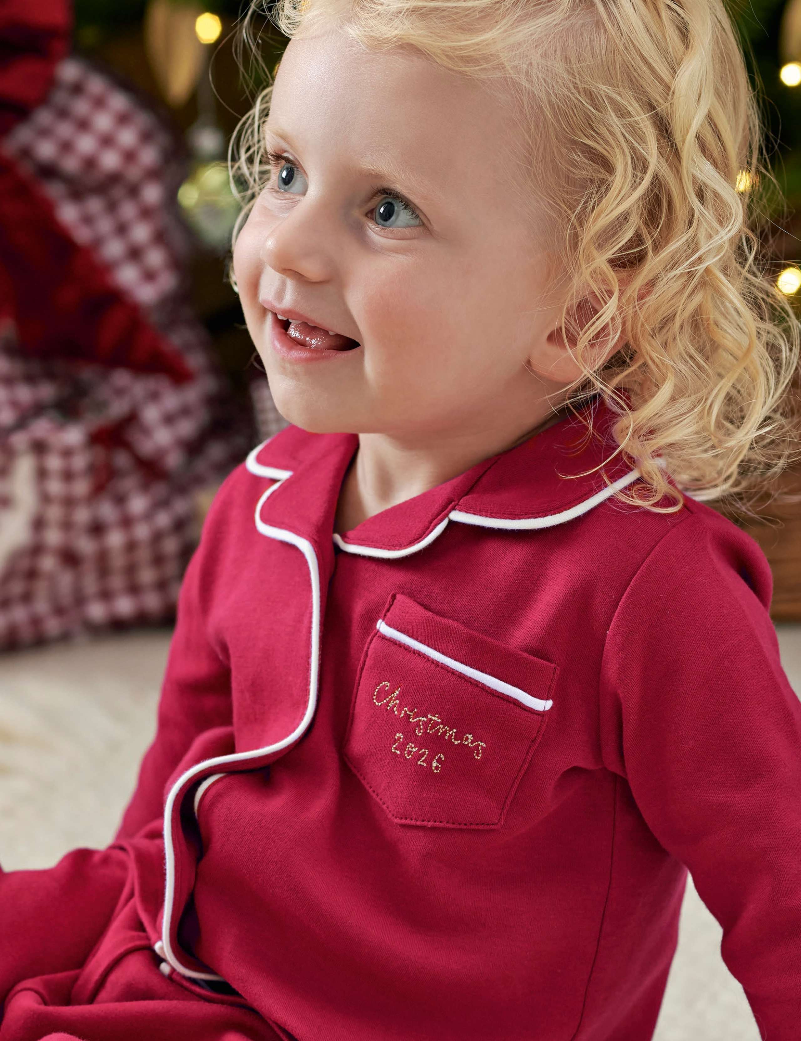 Pure Cotton Christmas Pyjama Set 4 of 7