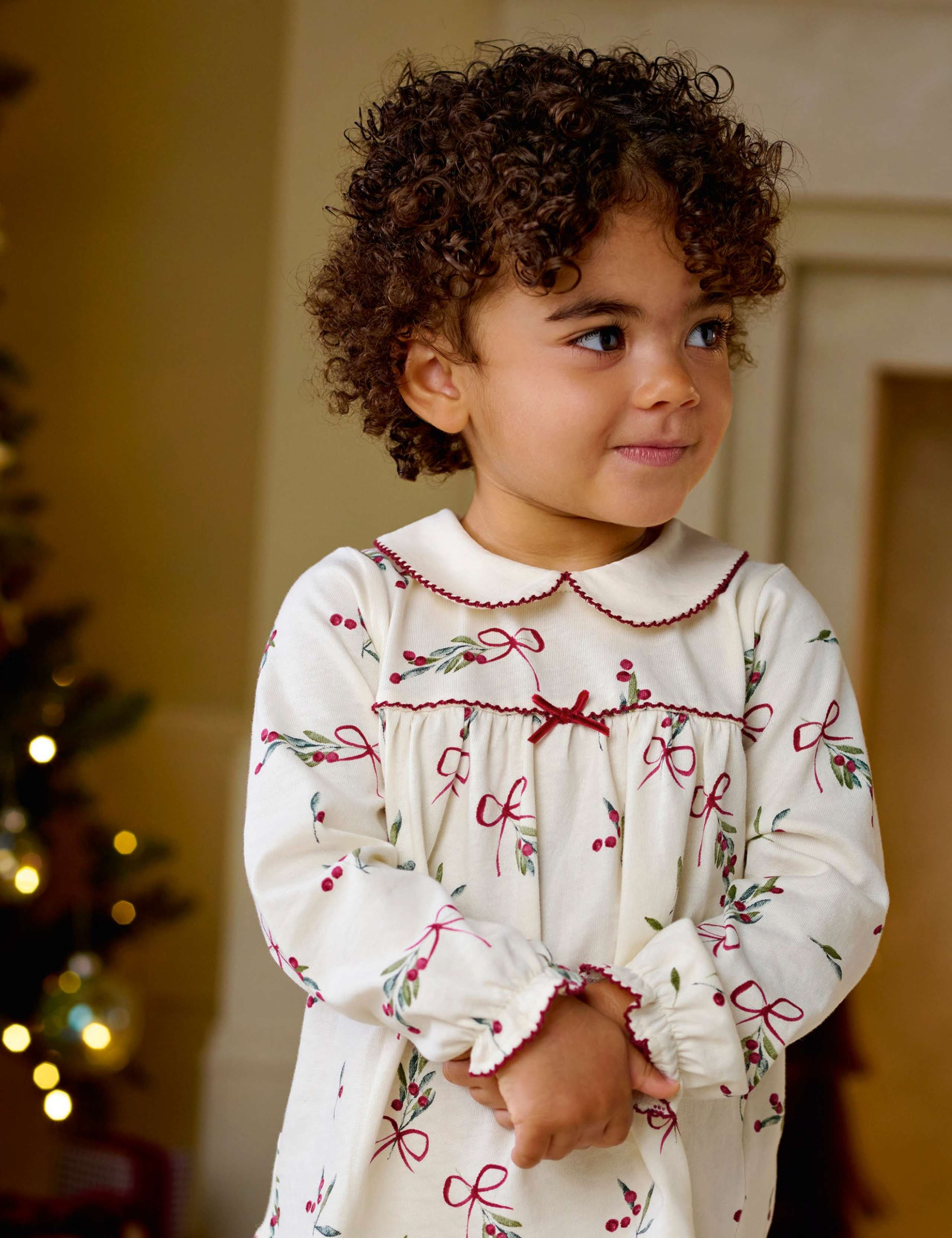 Pure Cotton Christmas Pyjama Set 4 of 9