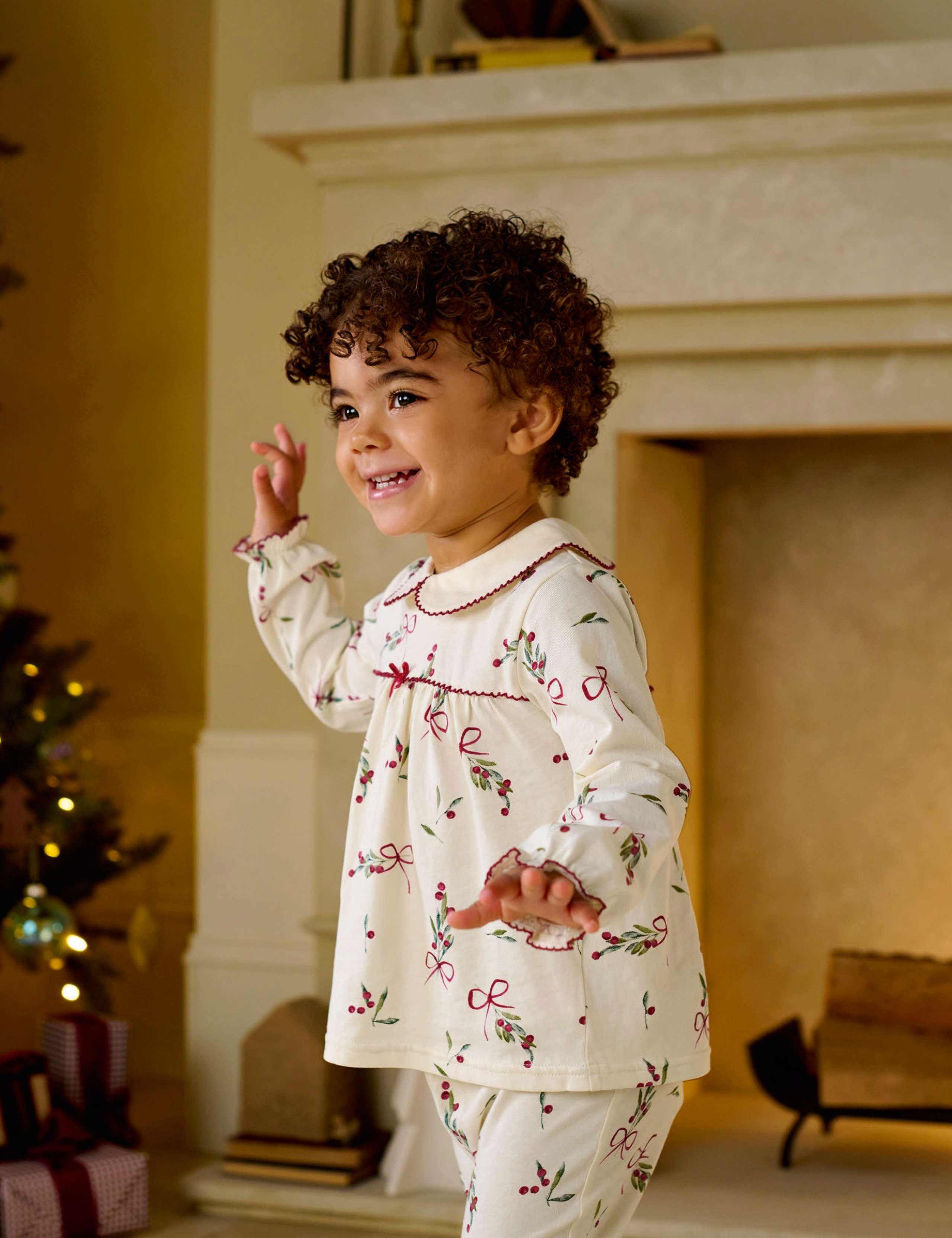 Pure Cotton Christmas Pyjama Set 5 of 9