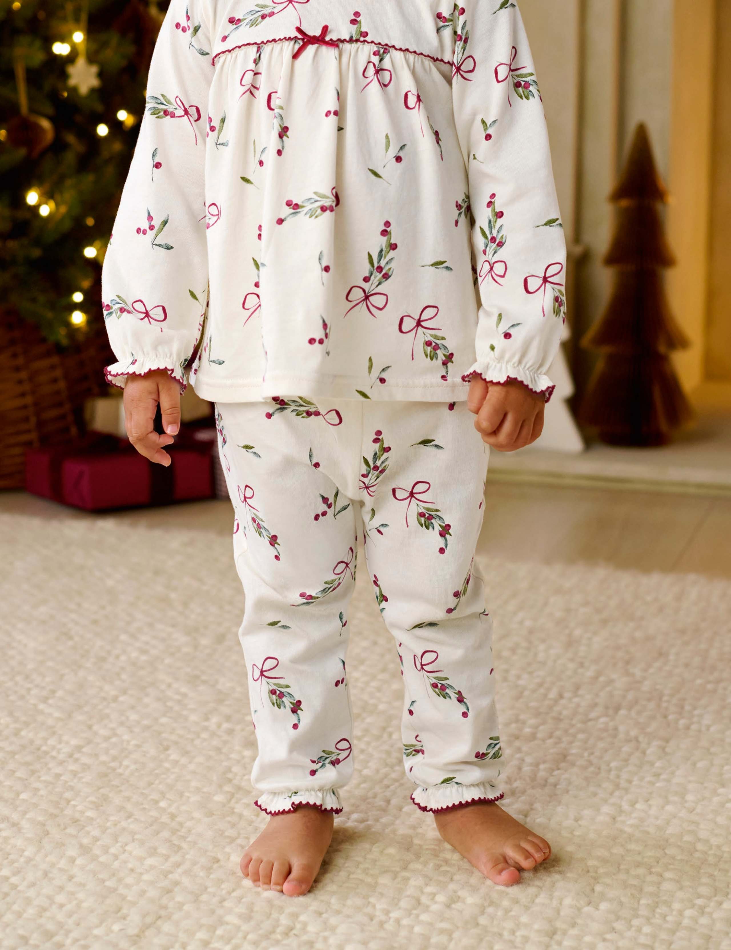 Pure Cotton Christmas Pyjama Set 7 of 9