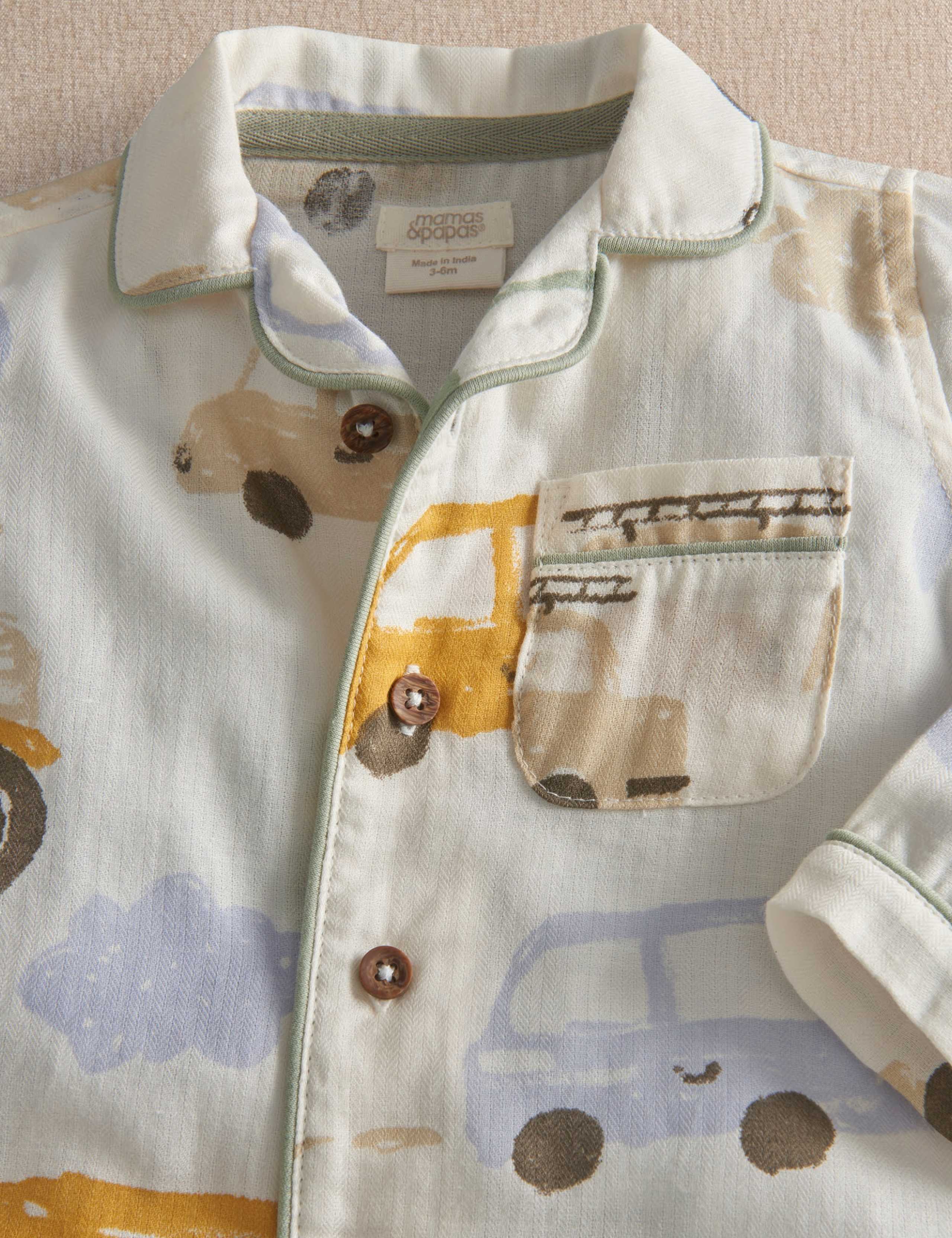 Pure Cotton Transport Pyjama Set 3 of 4