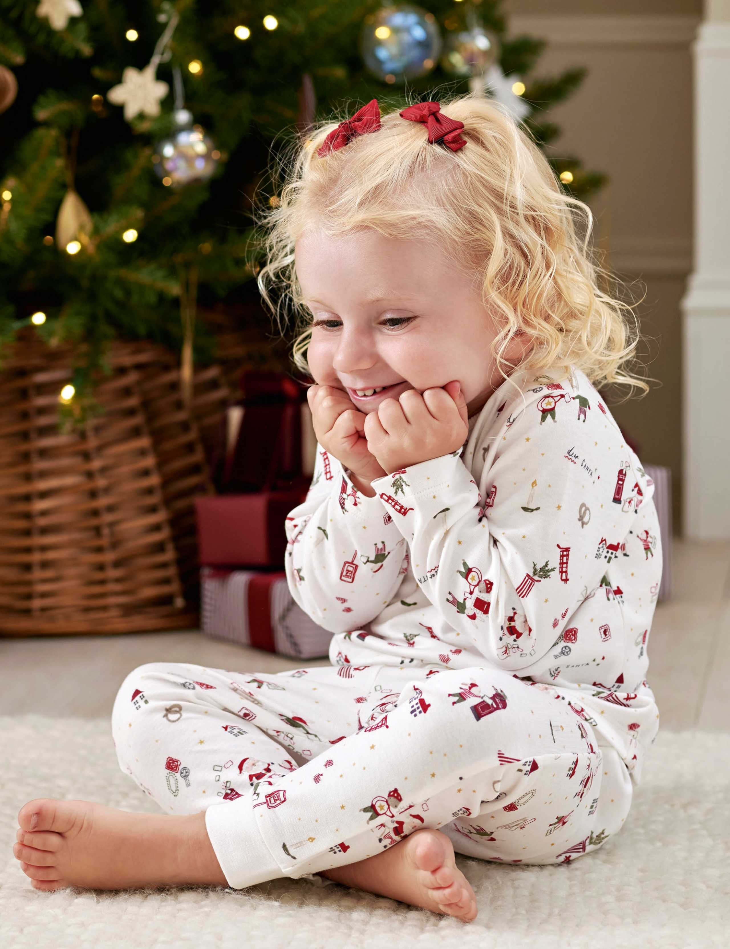 Pure Cotton Christmas Pyjama Set 4 of 9