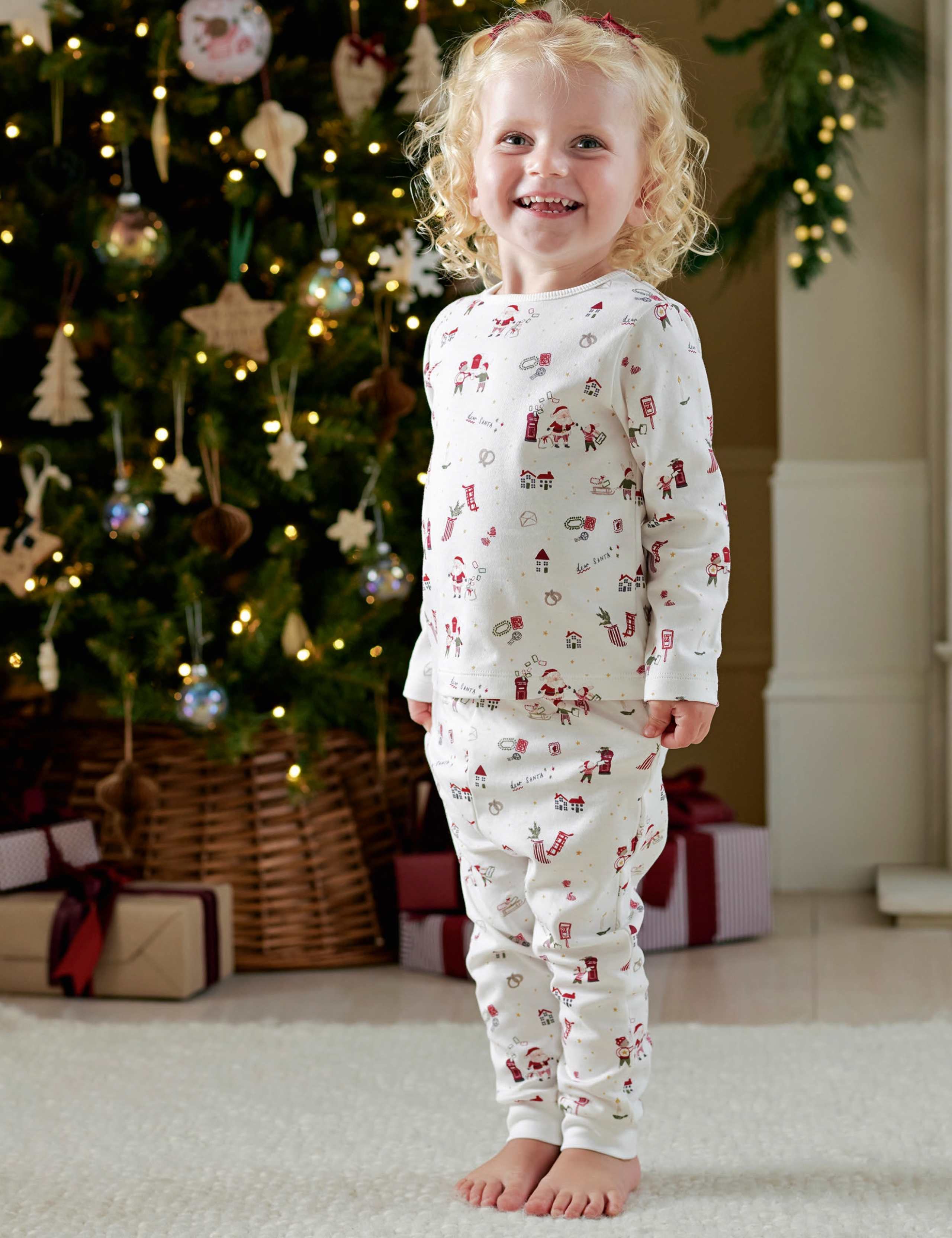Pure Cotton Christmas Pyjama Set 5 of 9