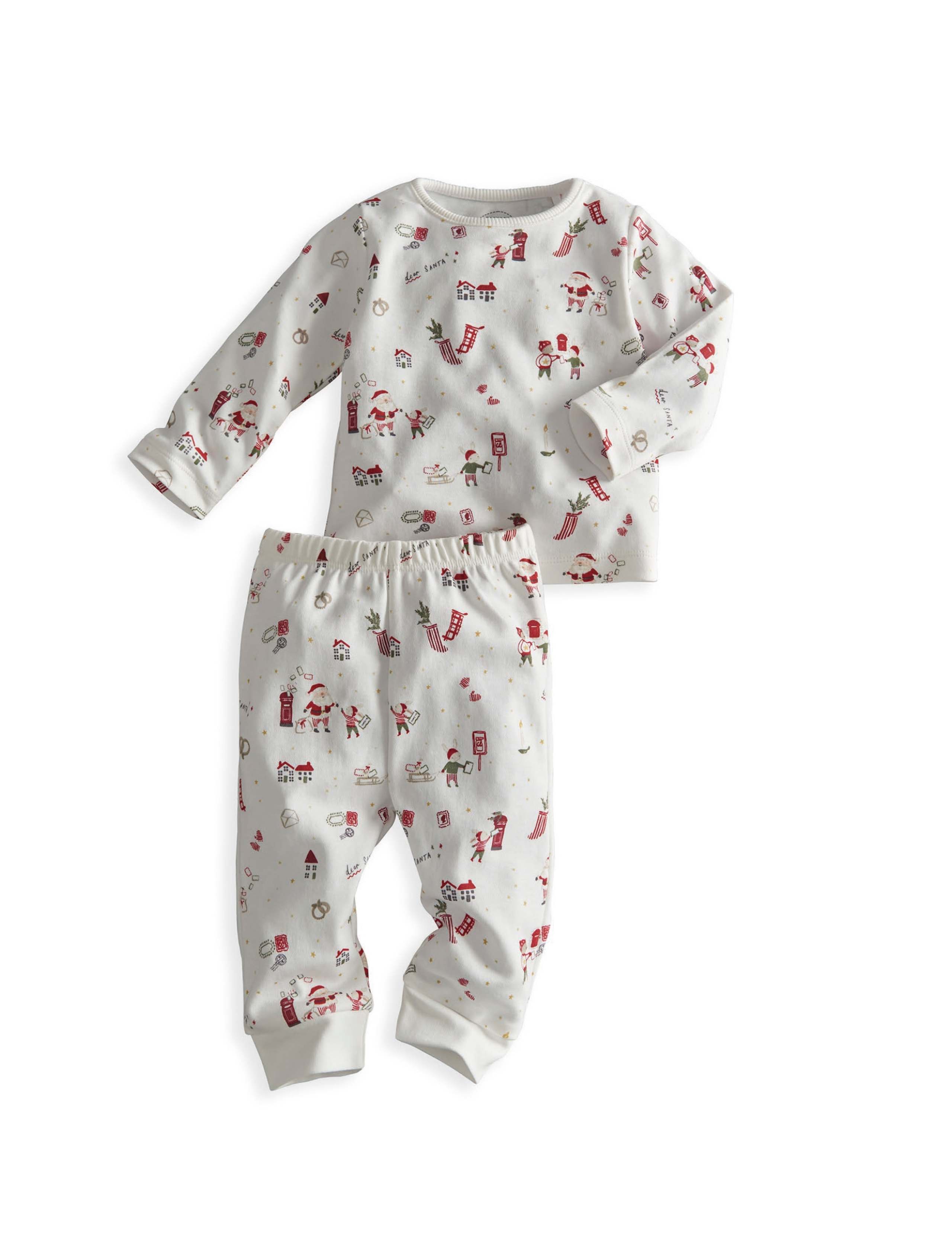 Pure Cotton Christmas Pyjama Set 2 of 9