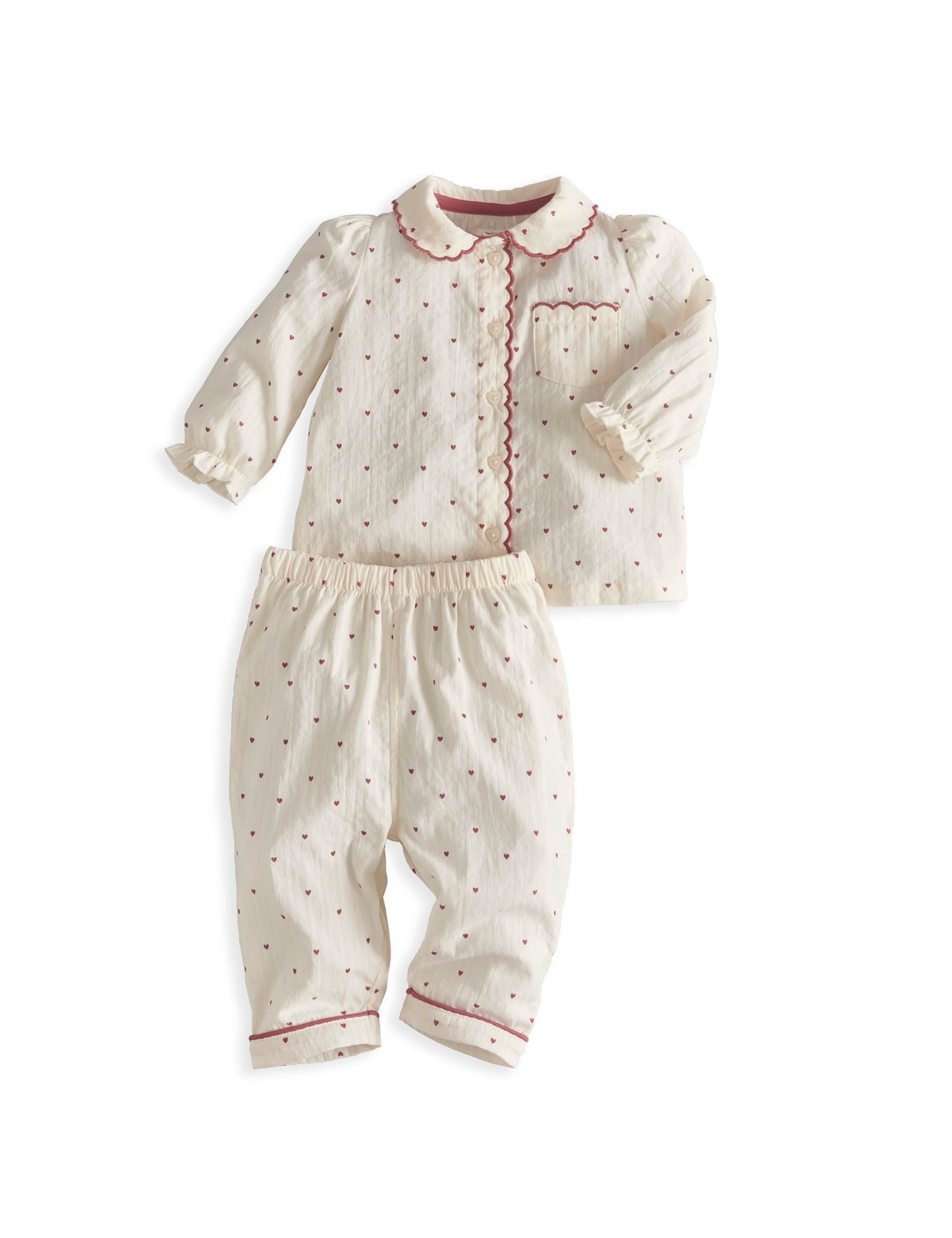 Pure Cotton Heart Pyjama Set 2 of 4