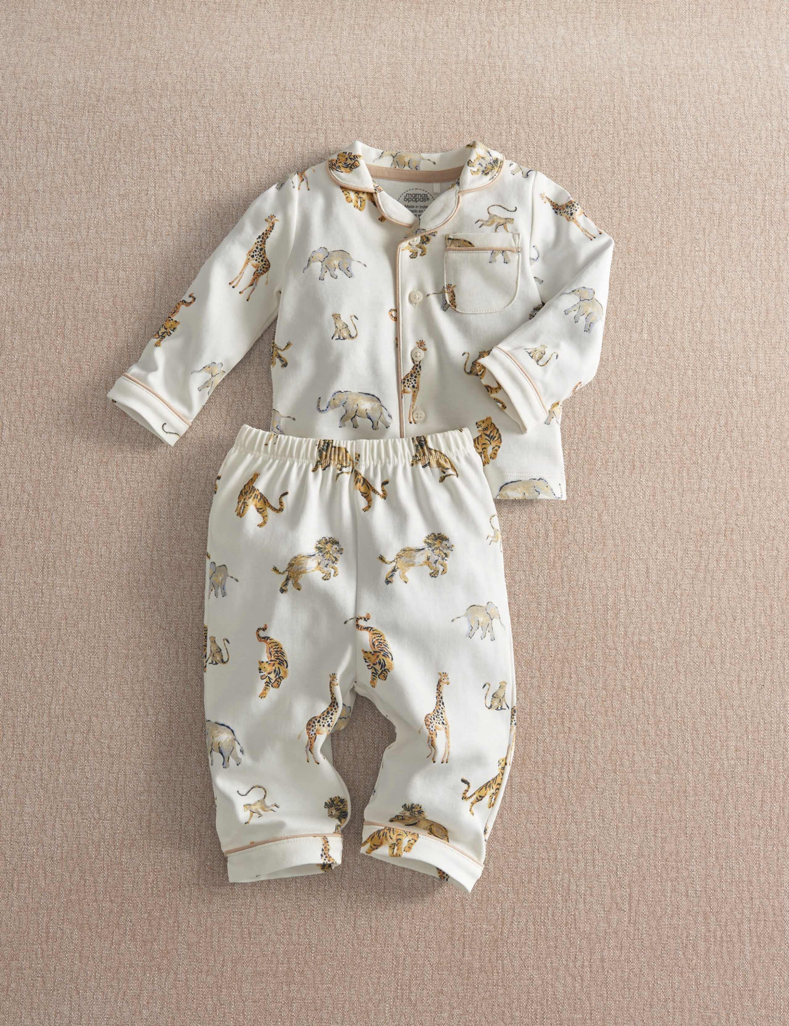 Pure Cotton Animals Pyjama Set 1 of 4