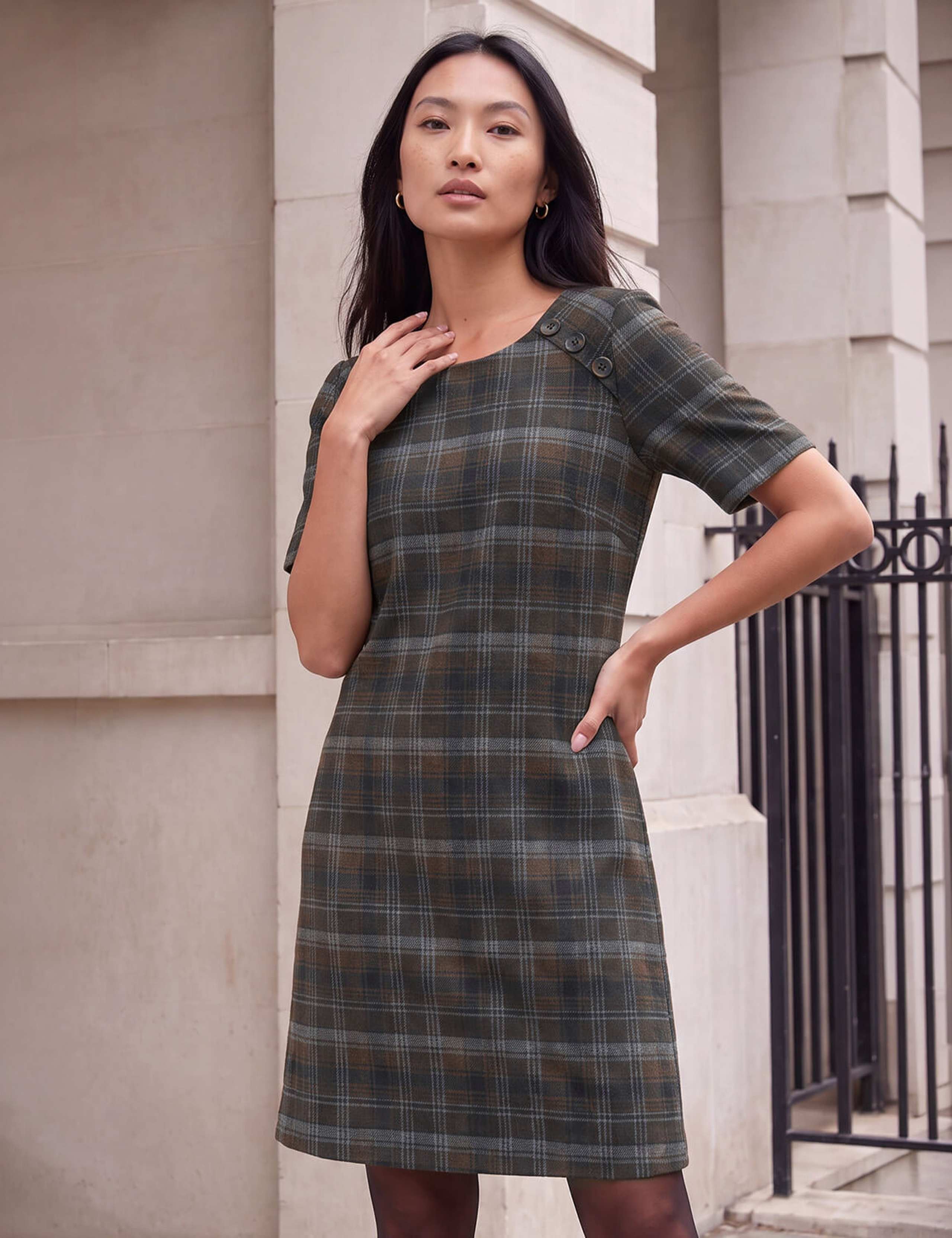 Check Button Detail Dress 2 of 4