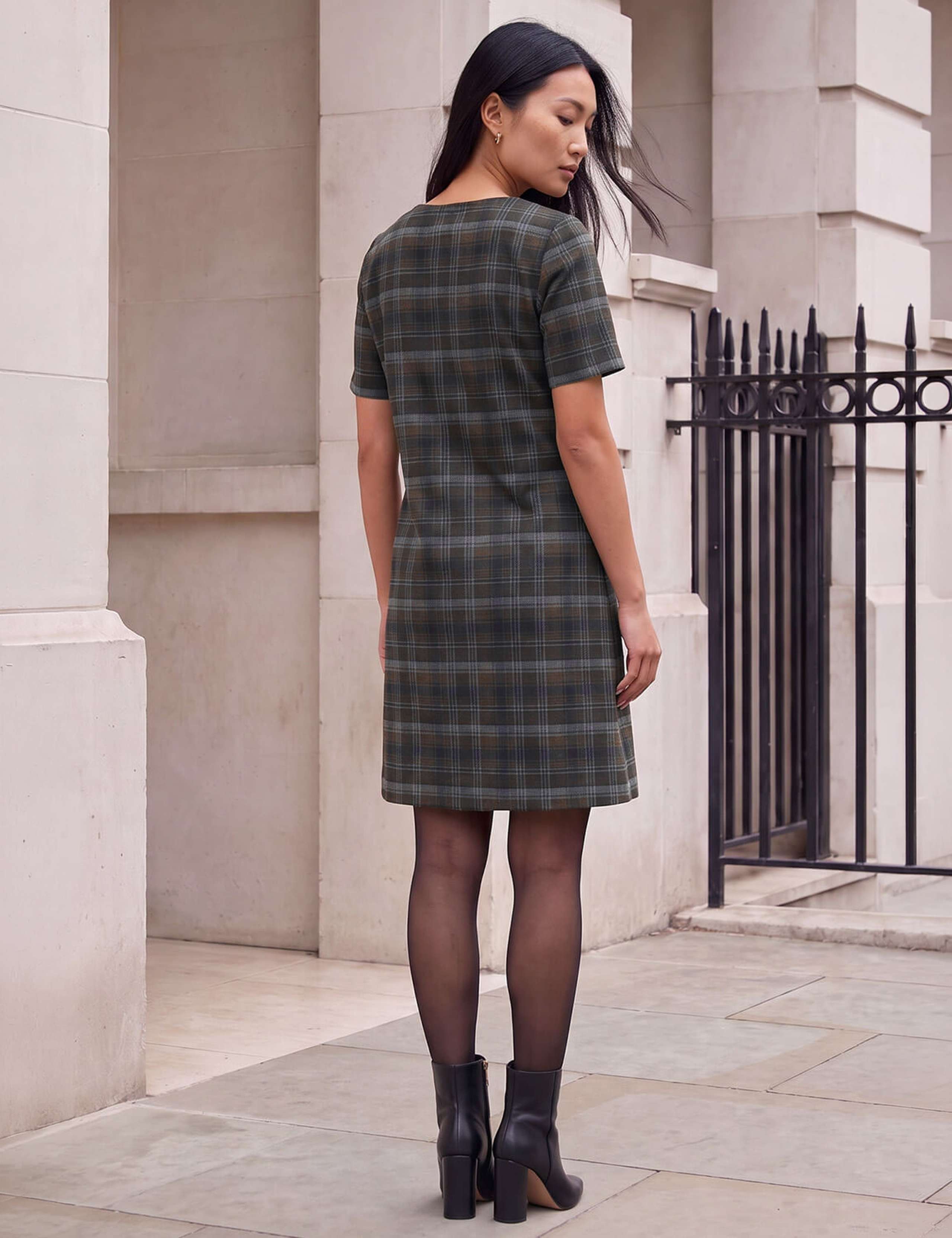 Check Button Detail Dress 3 of 4