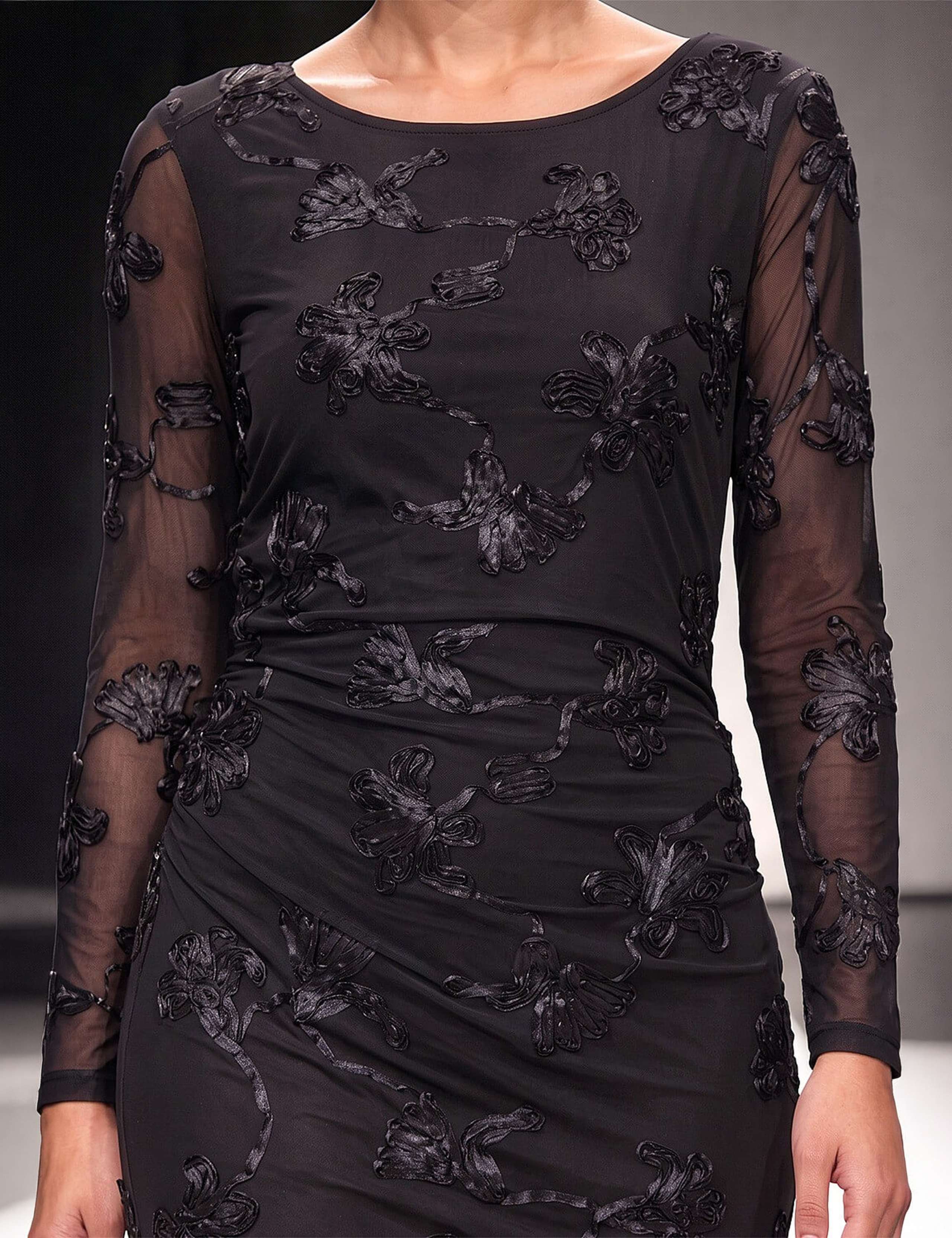 Cornelli Stretch Mesh Knee Length Dress 3 of 3