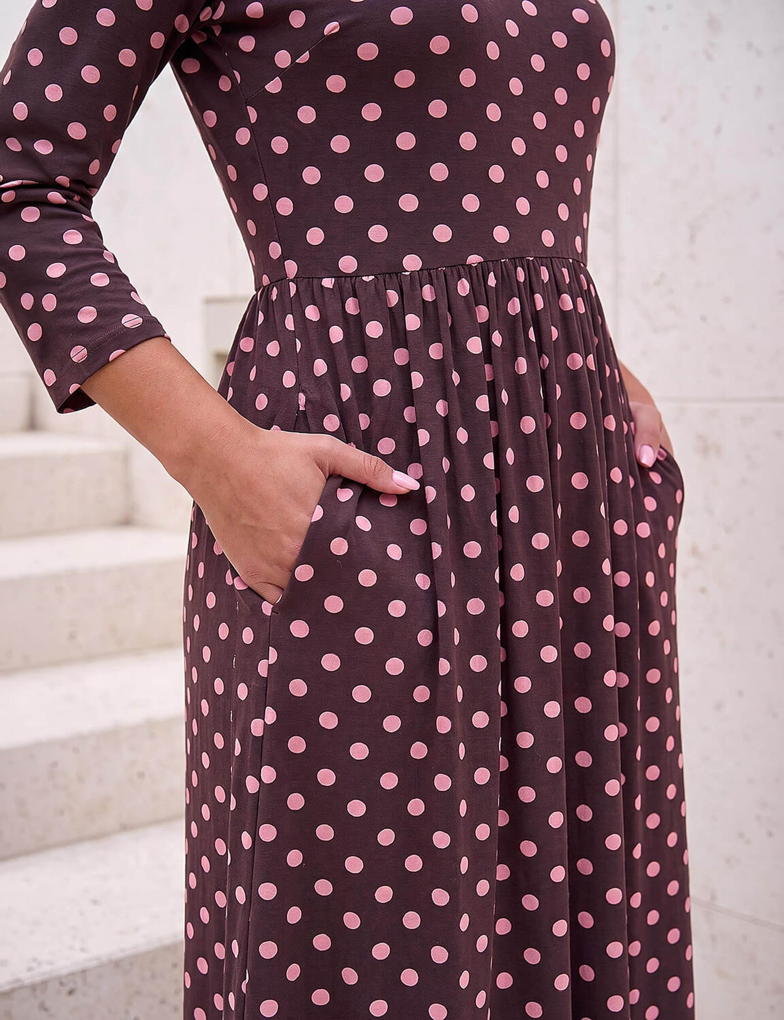 Polka Dot Print Pocket Dress 4 of 4