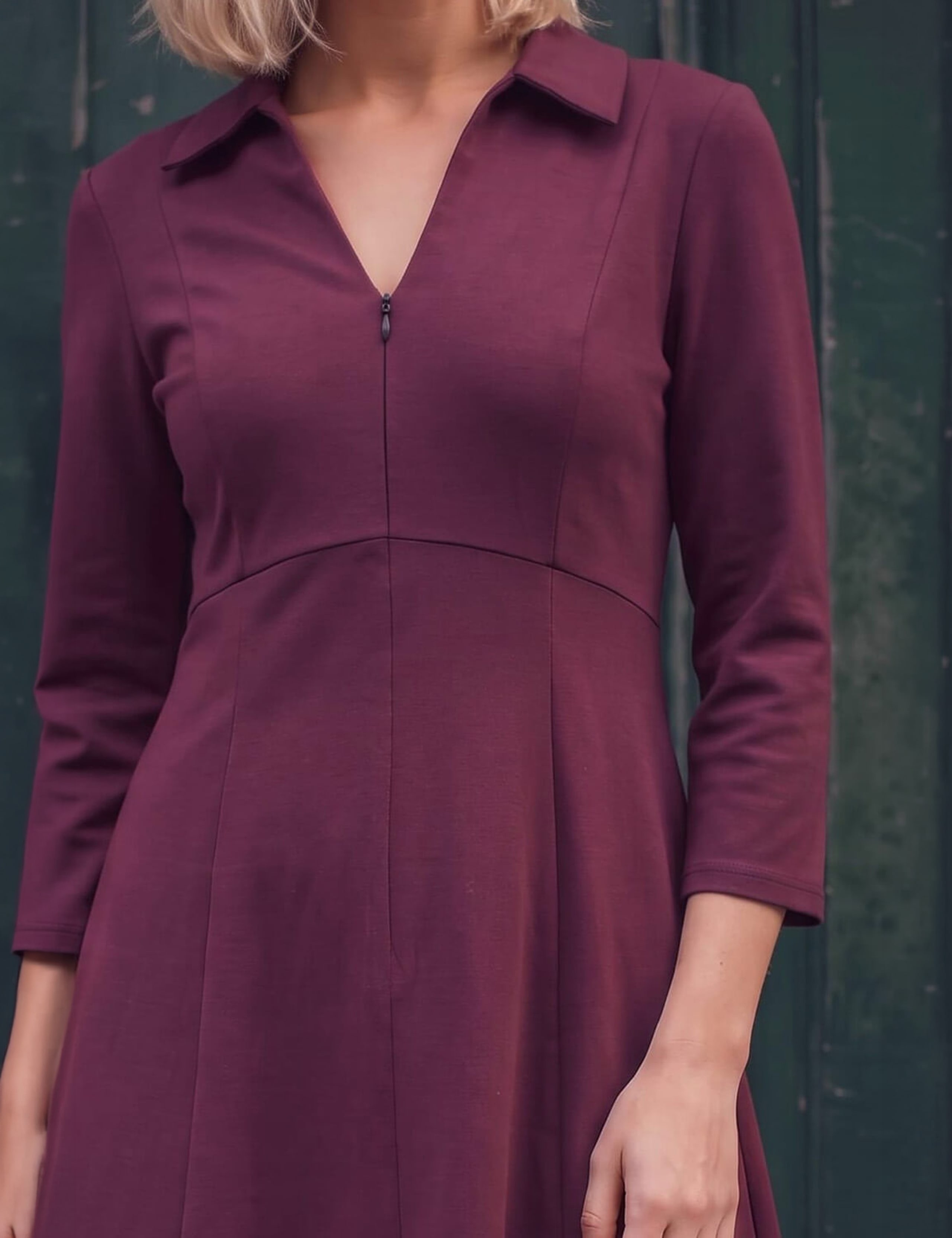 Petite Zip Front Skater Dress 3 of 4