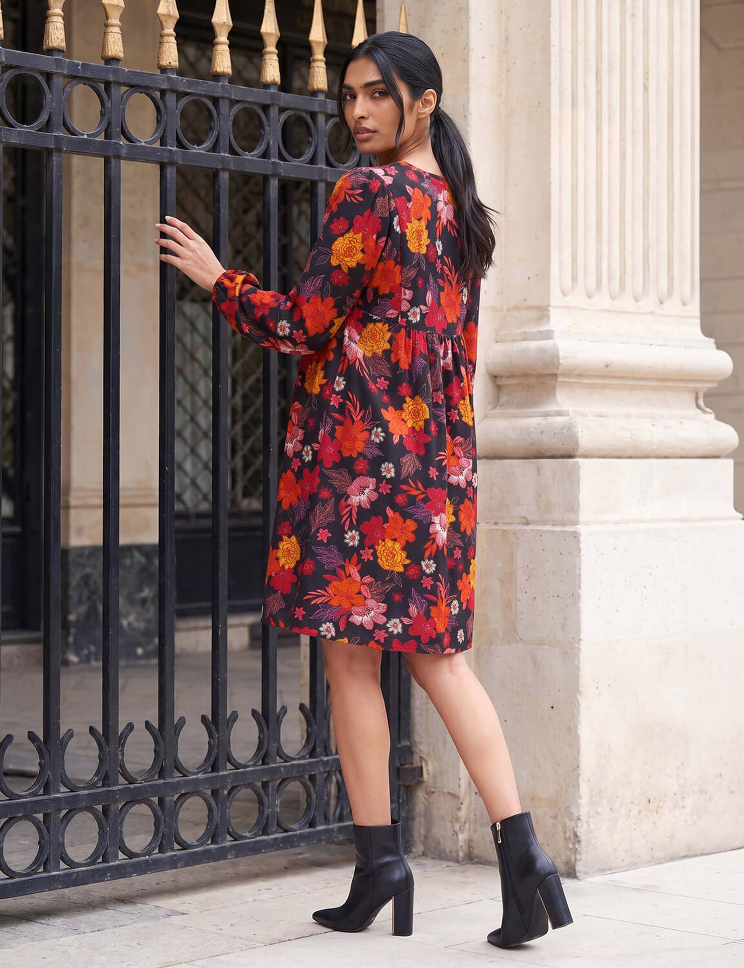 Embroidery Panel Floral Dress 3 of 4