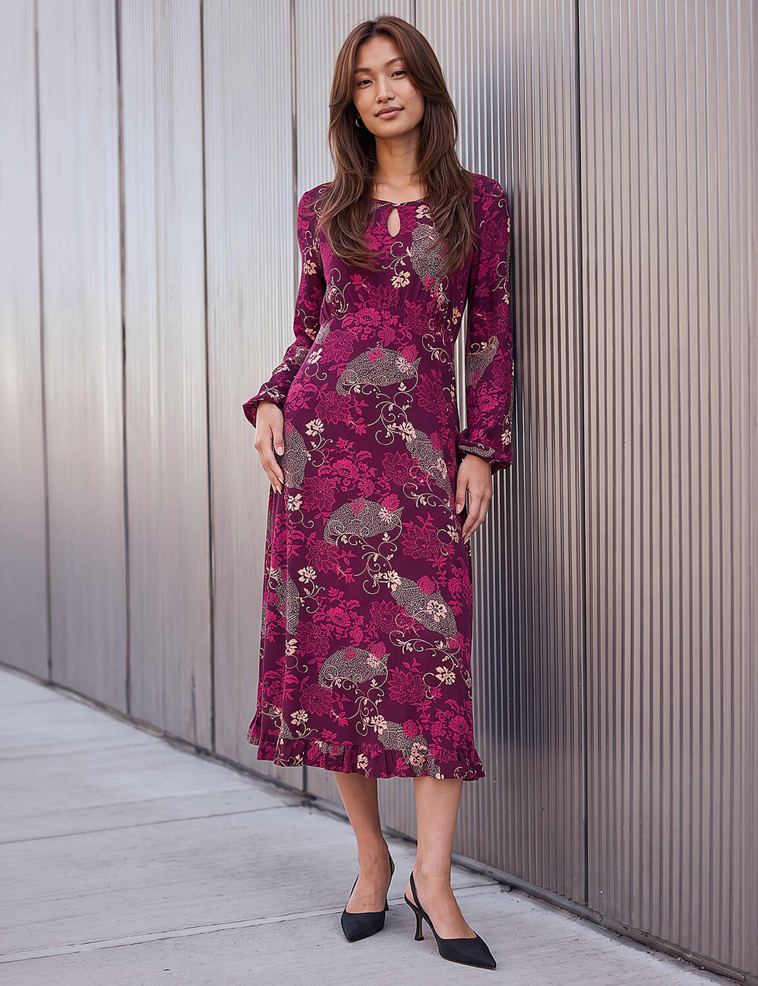Floral Keyhole Dress 2 of 4