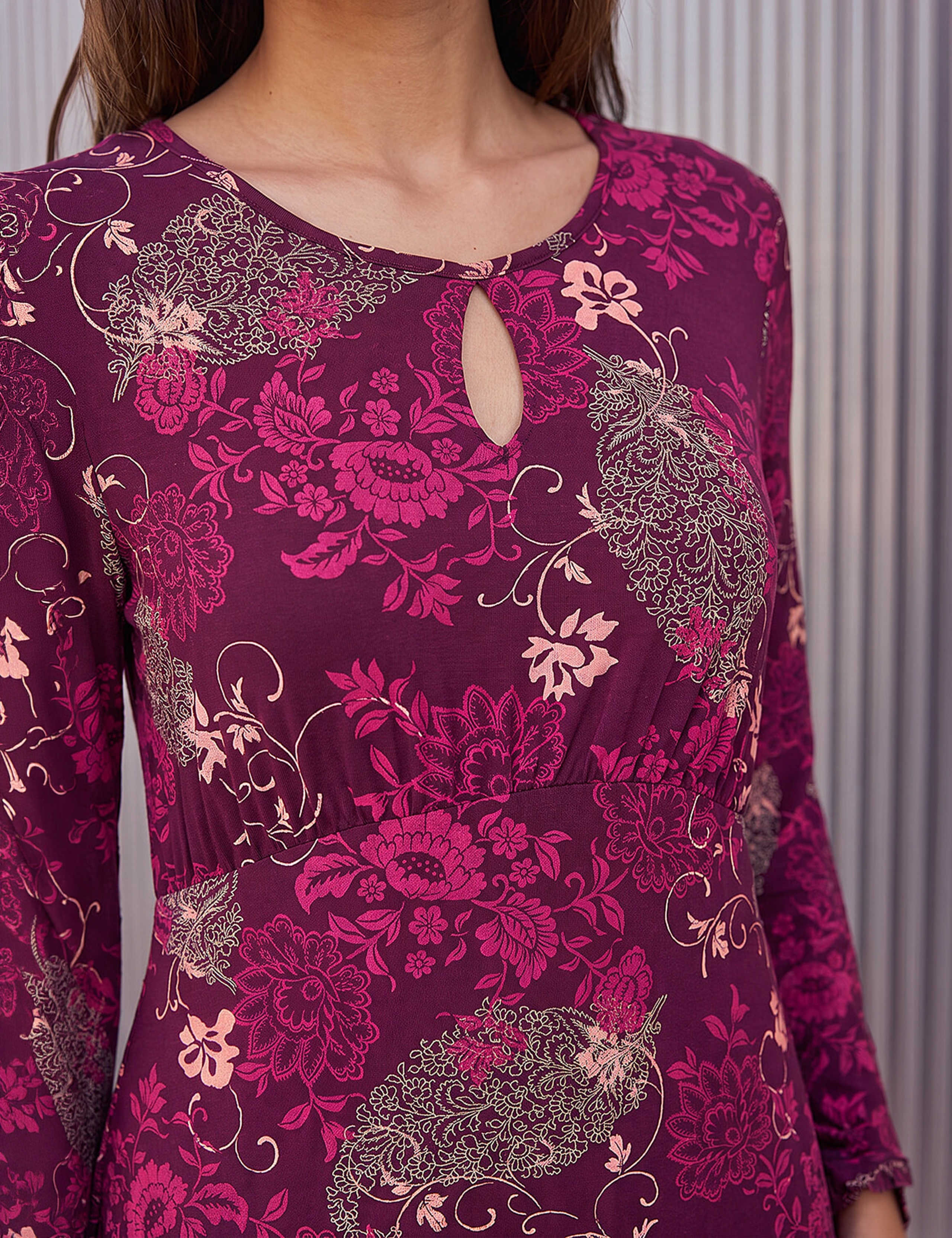 Floral Keyhole Dress 4 of 4