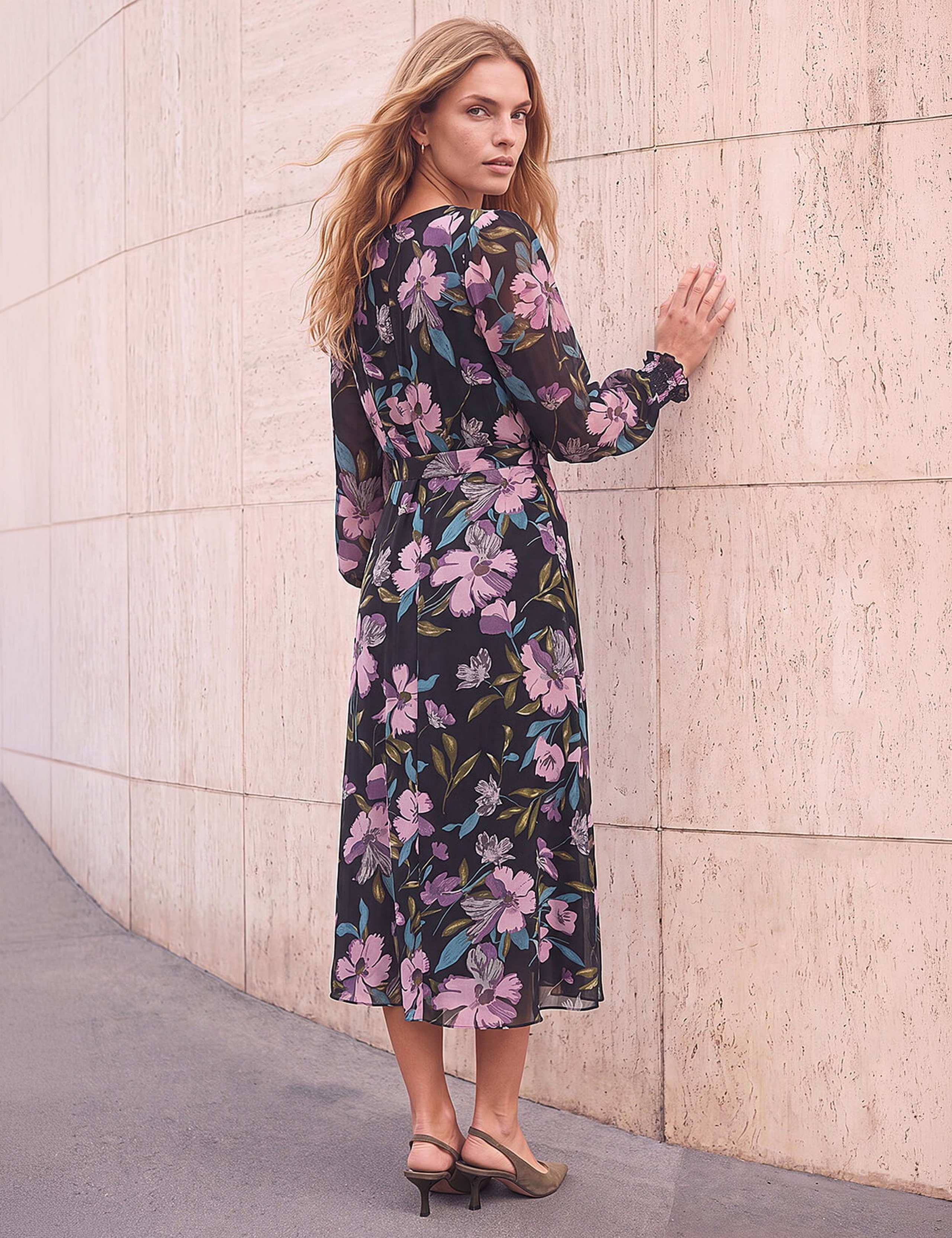 Floral Print Midi Dress 3 of 4