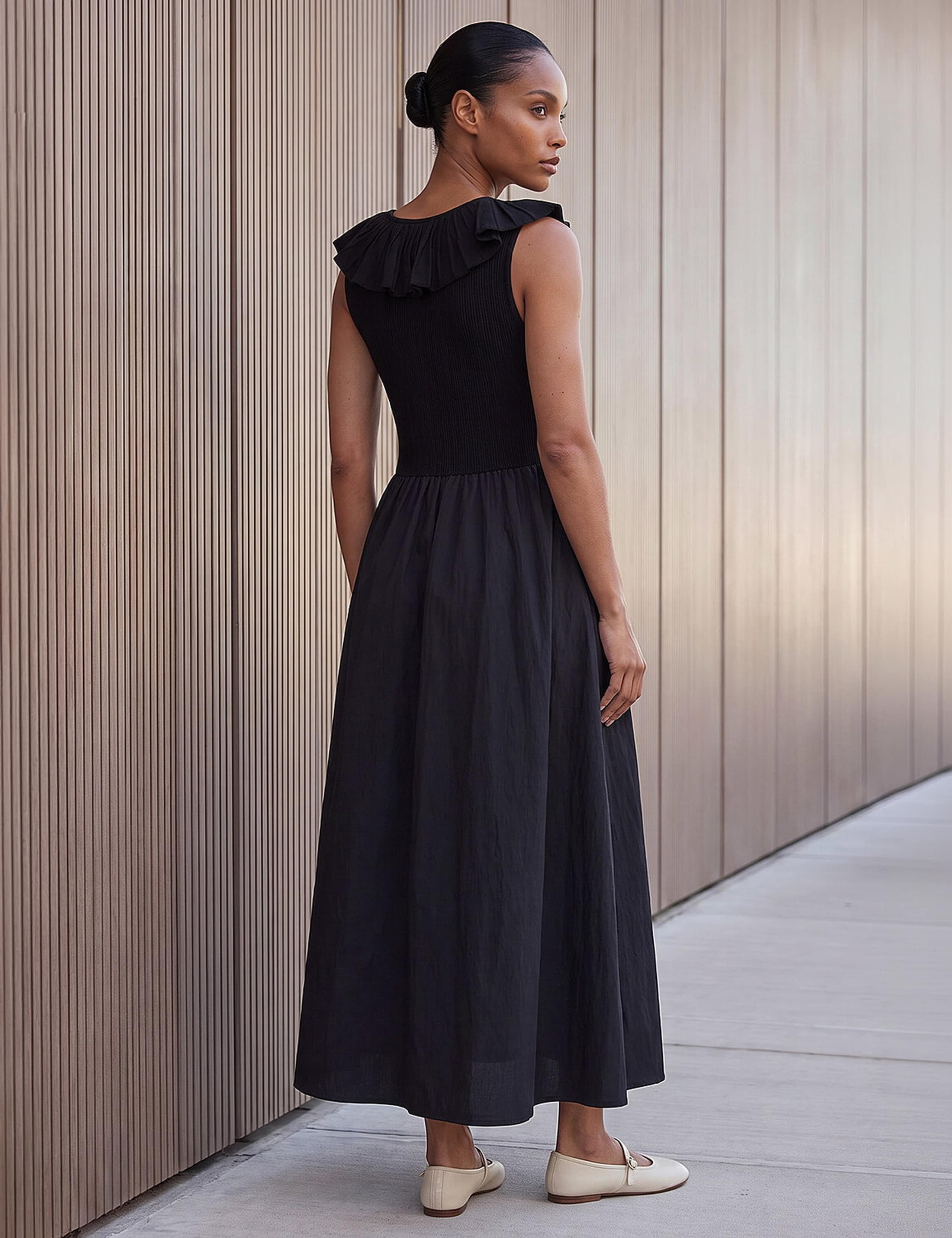 Frill Detail Midi Dress 3 of 4
