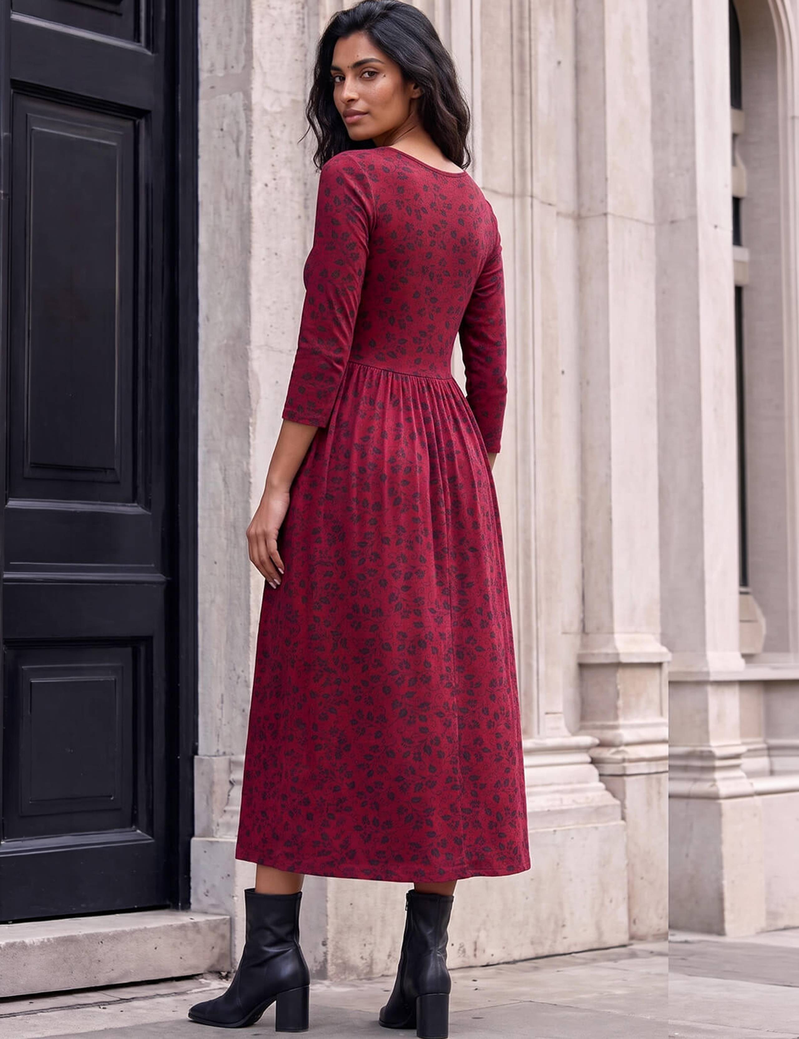 Printed Pocket Fit And Flare Dress 3 of 4