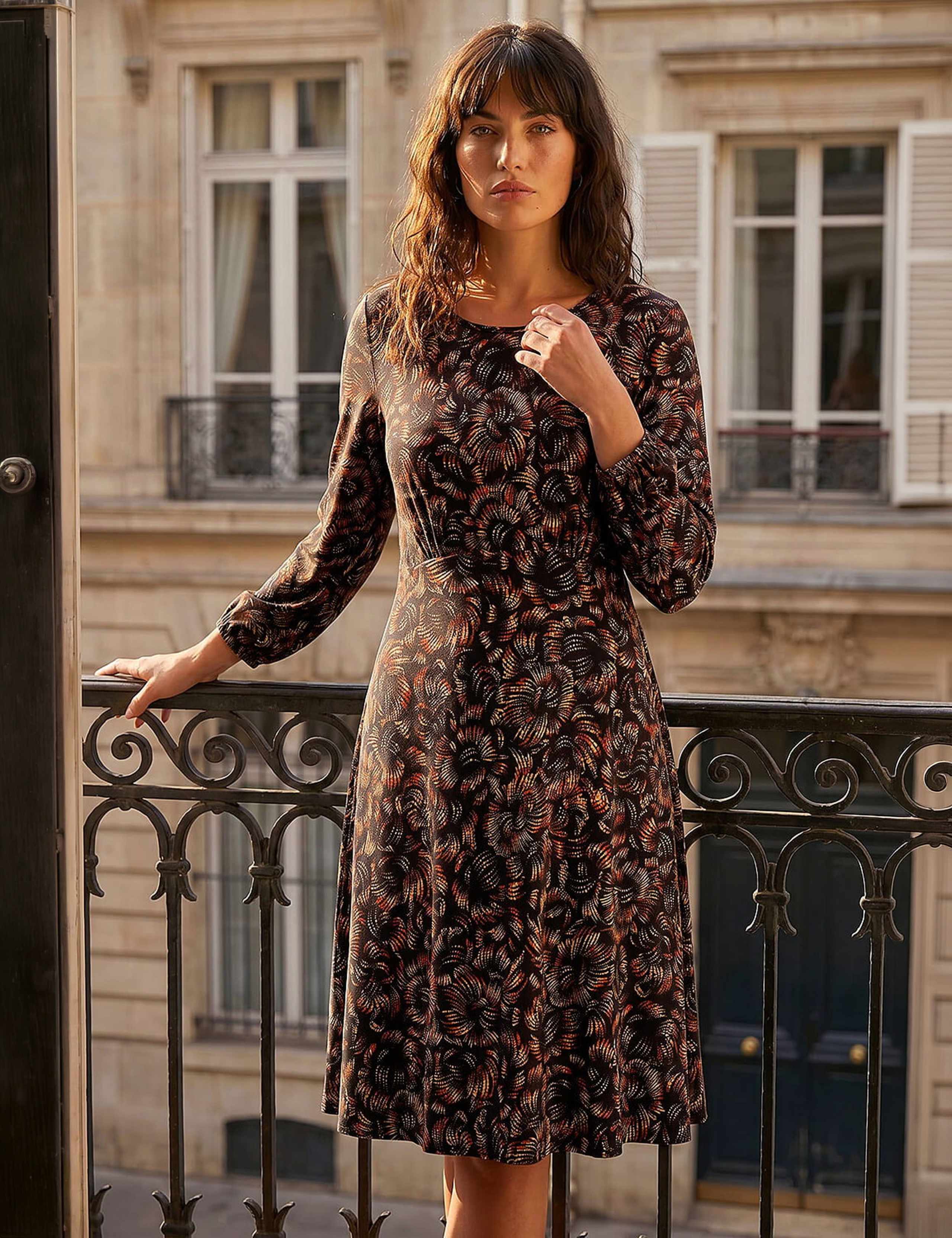 Printed Knee Length Dress 2 of 4