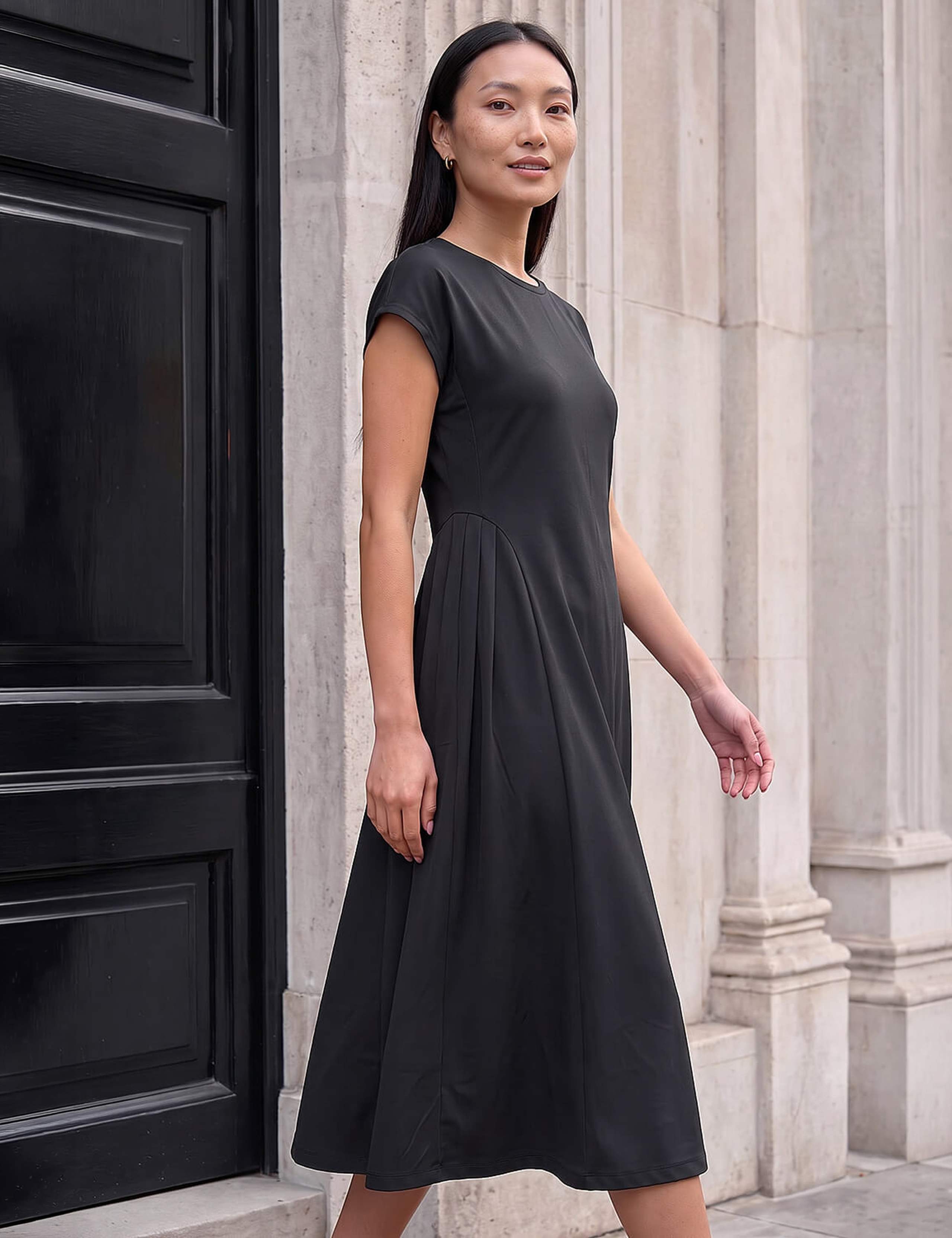 Side Pleat Detail Dress 2 of 4