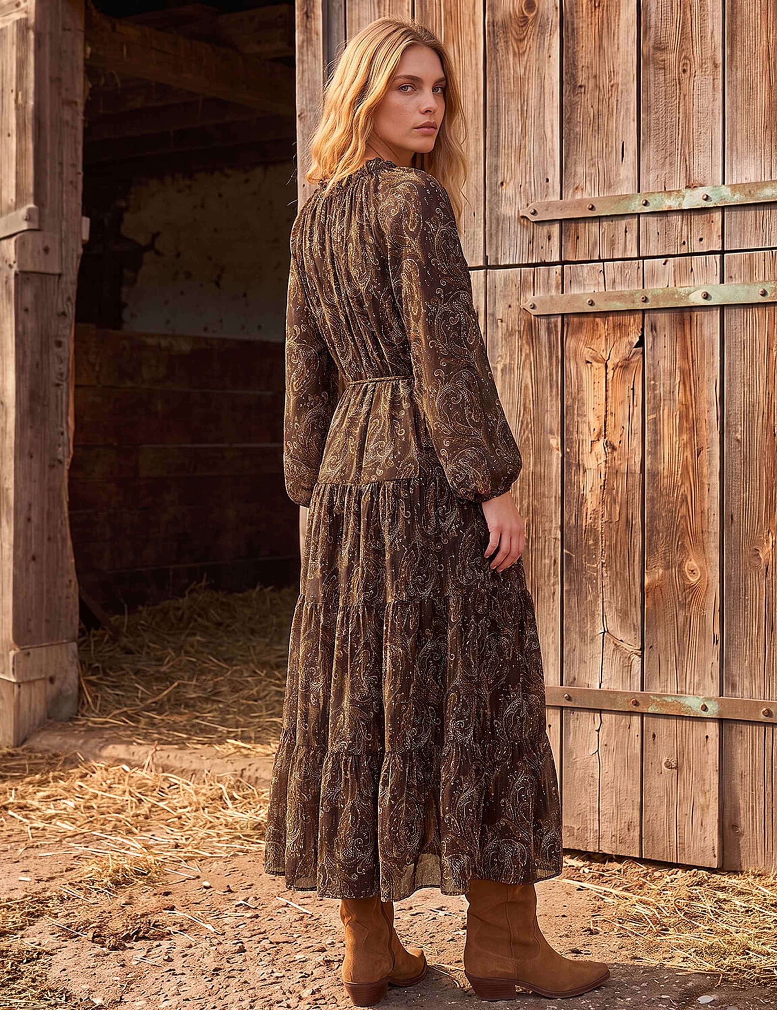 Paisley Keyhole Midi Dress 4 of 4