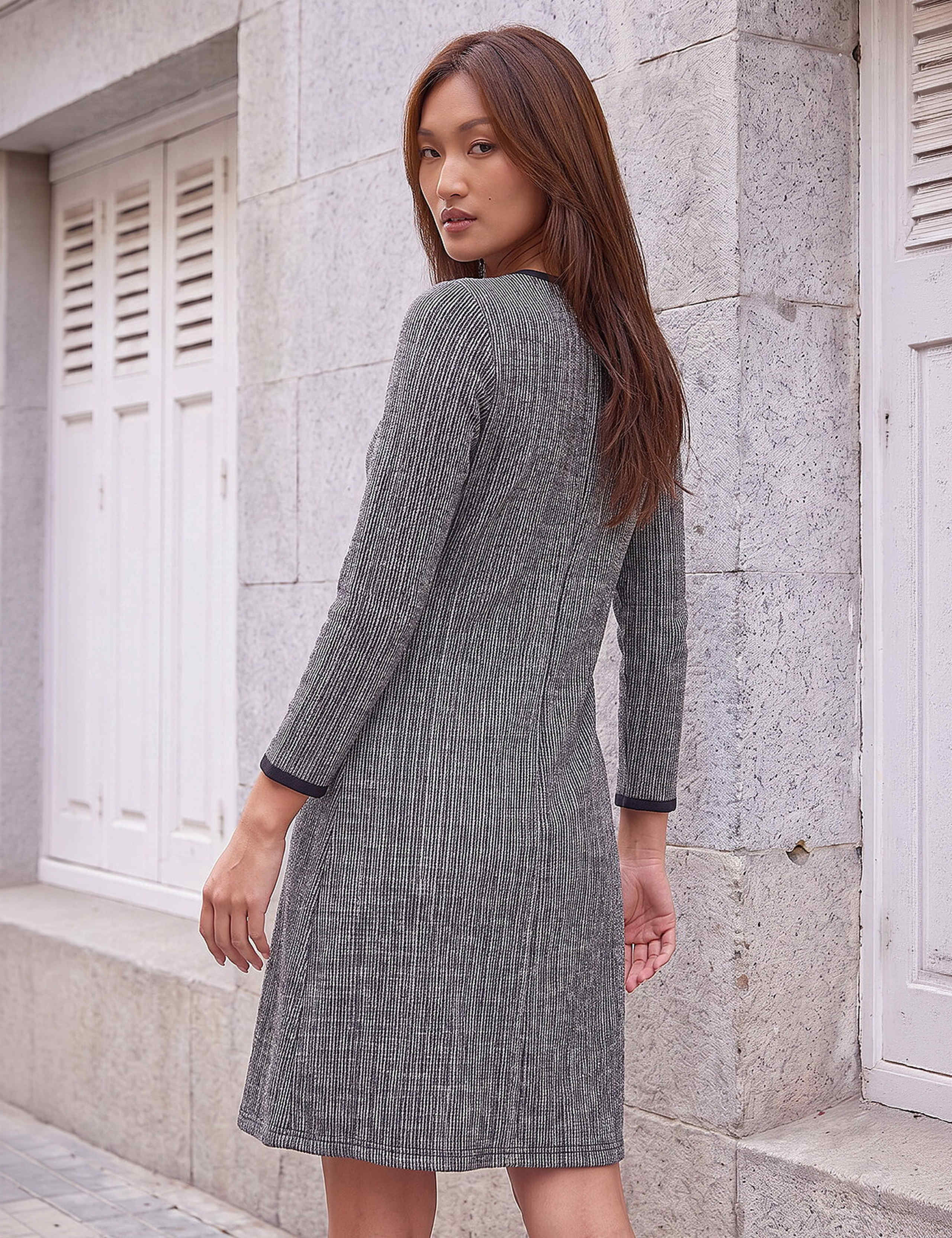 Textured Border Shift Dress 3 of 4