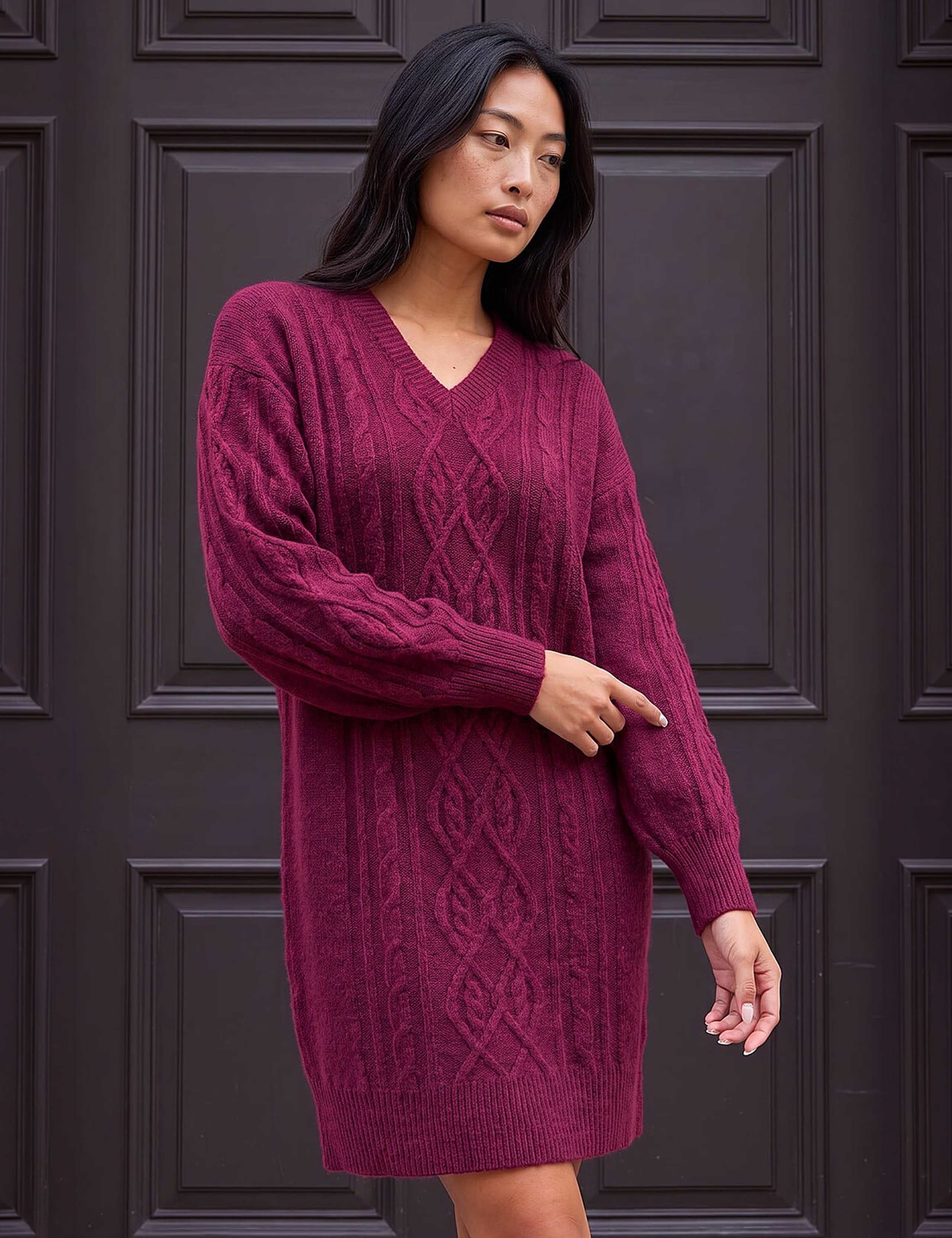 Petite Cable Knit Dress 3 of 4