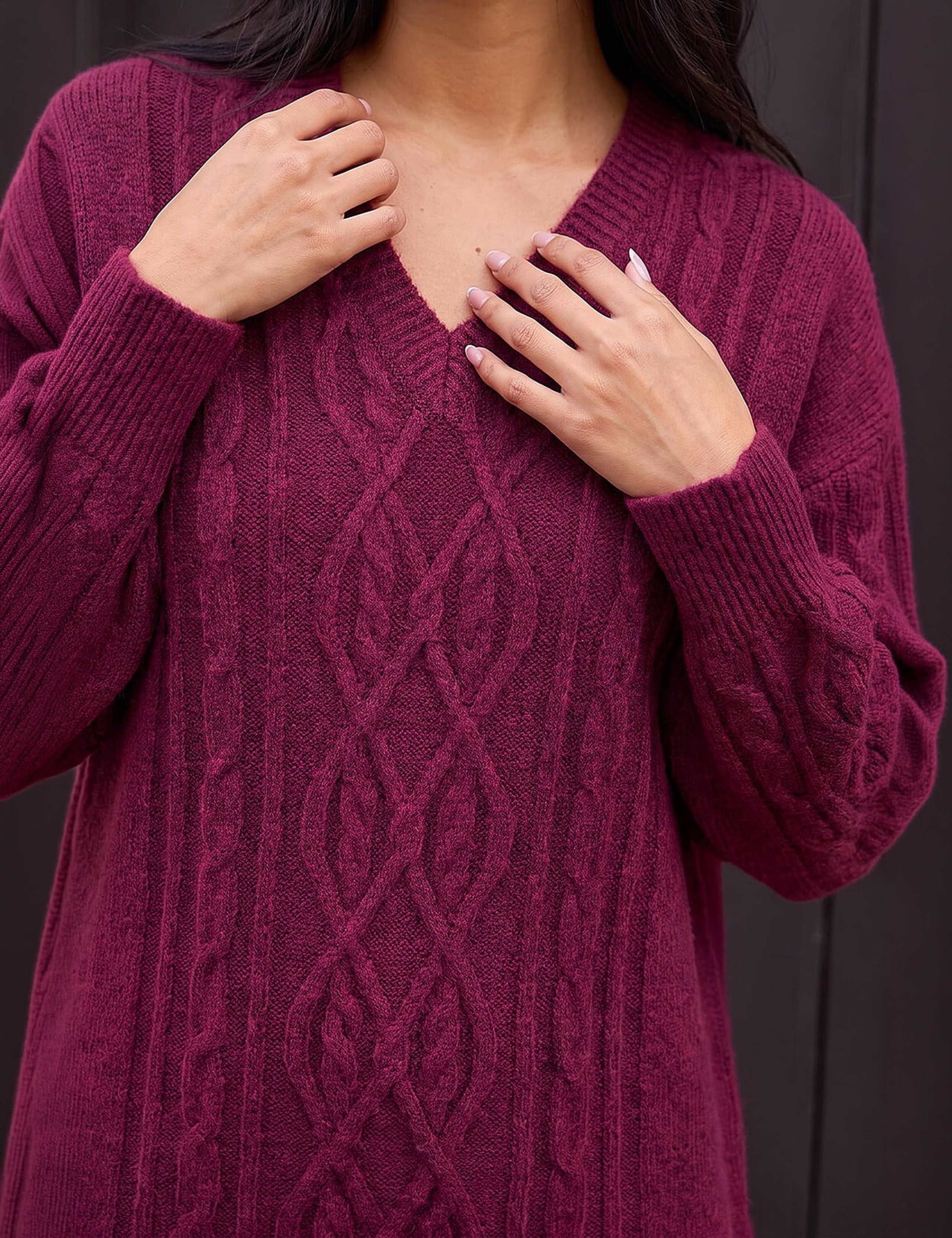 Petite Cable Knit Dress 4 of 4
