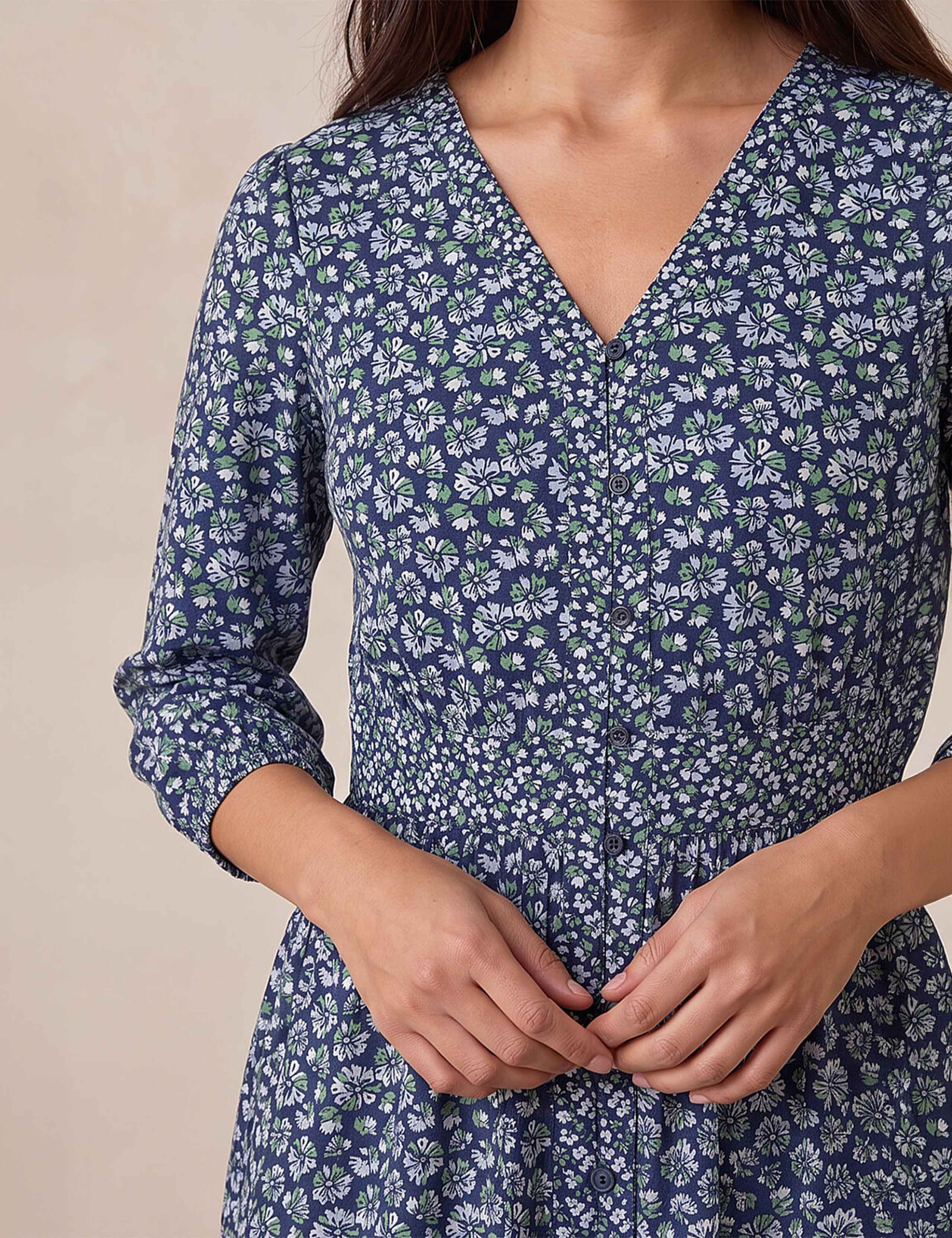Petite Floral Print Midi Dress 4 of 4